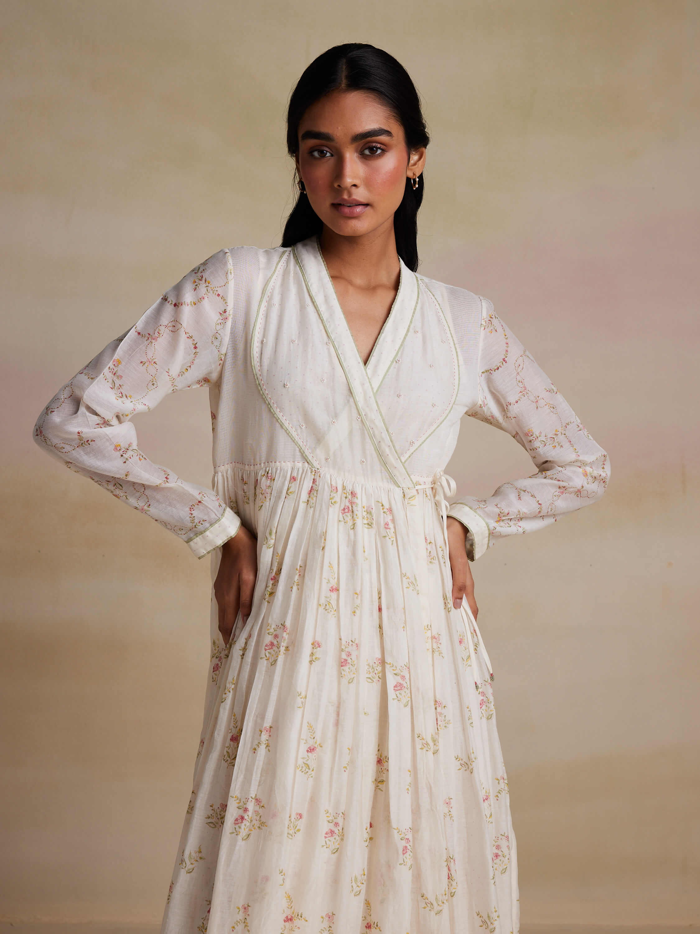 Evergreen Angarakha Summer Wrap Dress Buna Studio