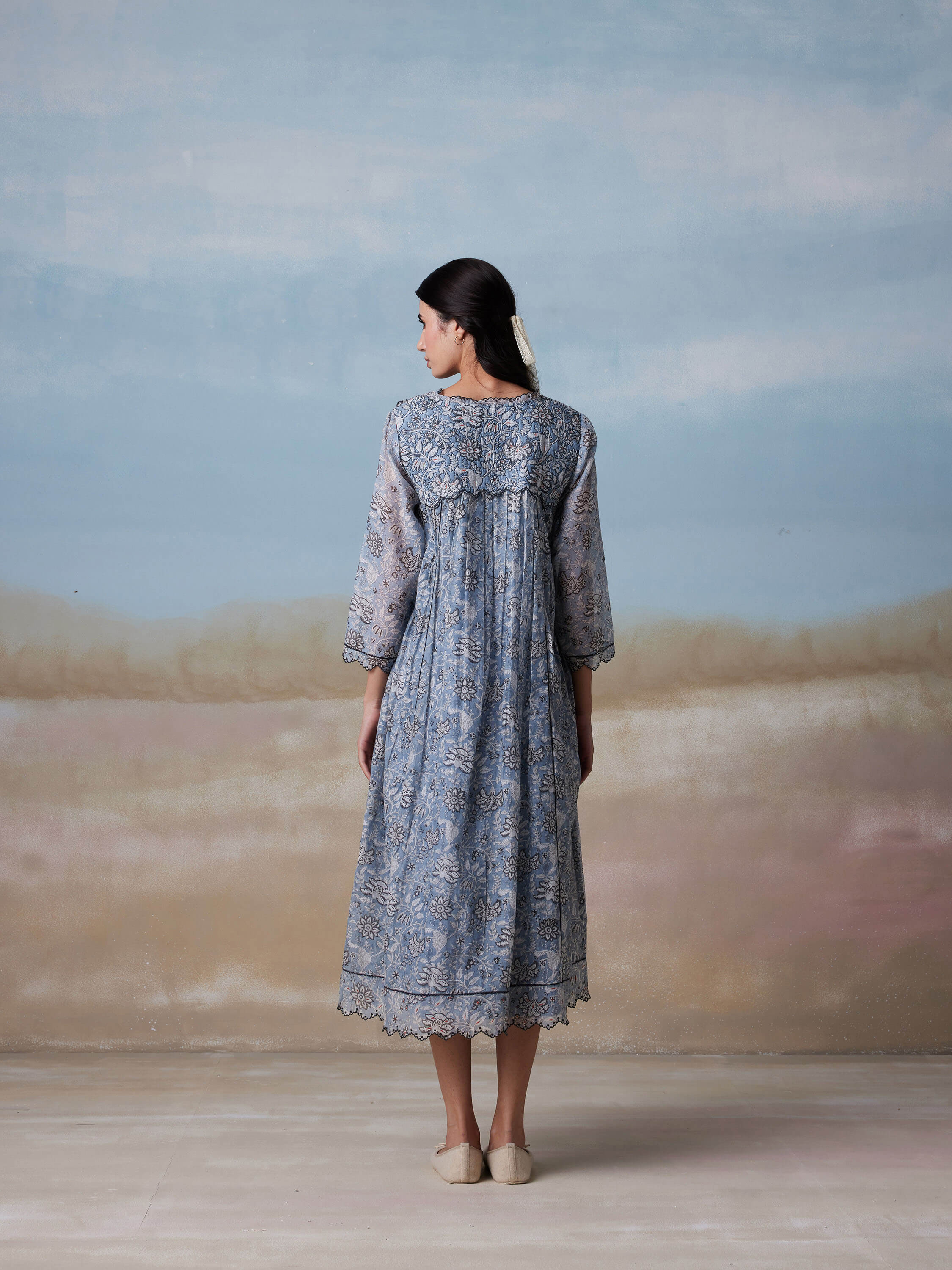 Indigo Pigments Scallop Dress - Image 4