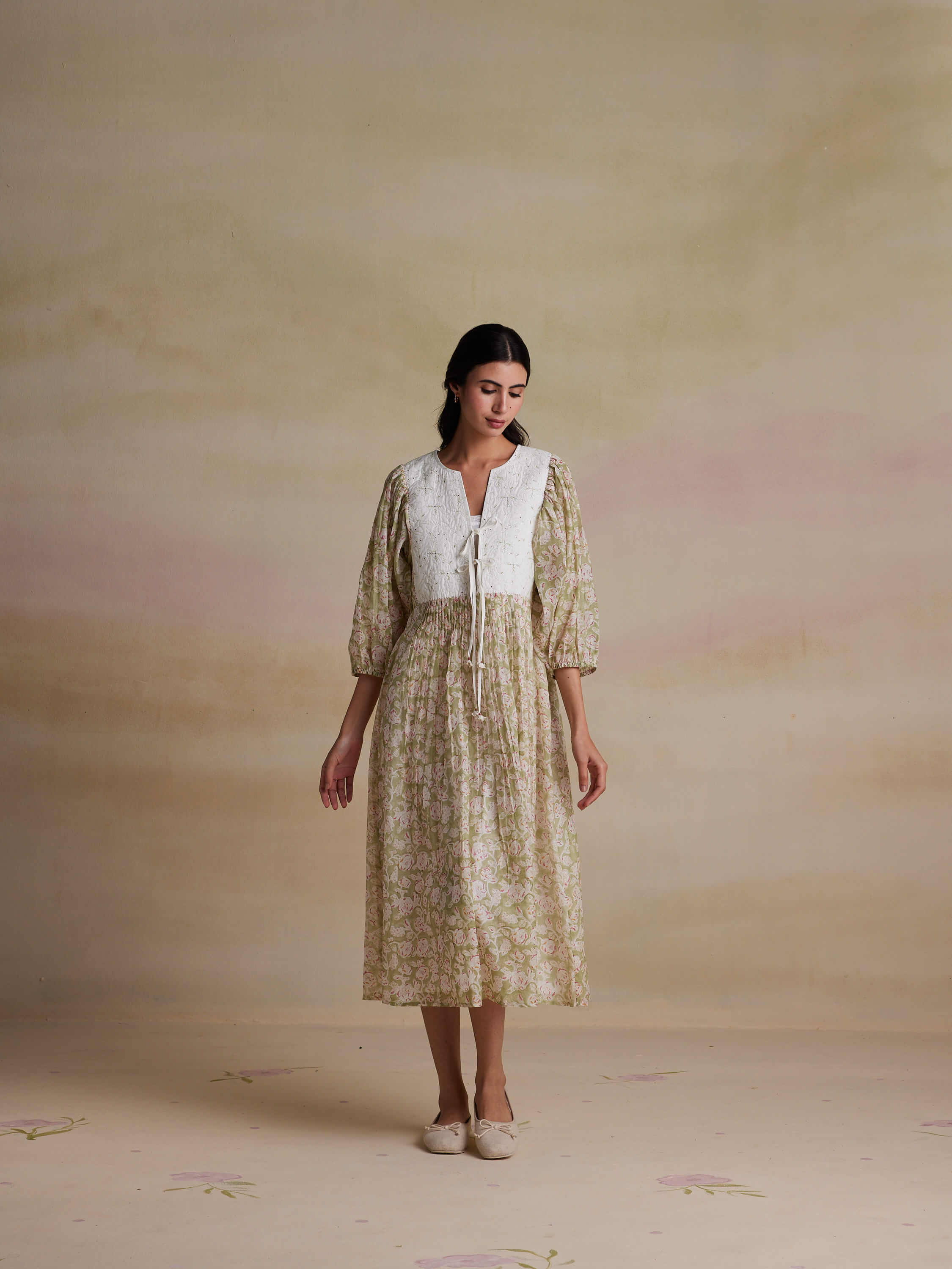 Watercress Chintz Dress - Image 9