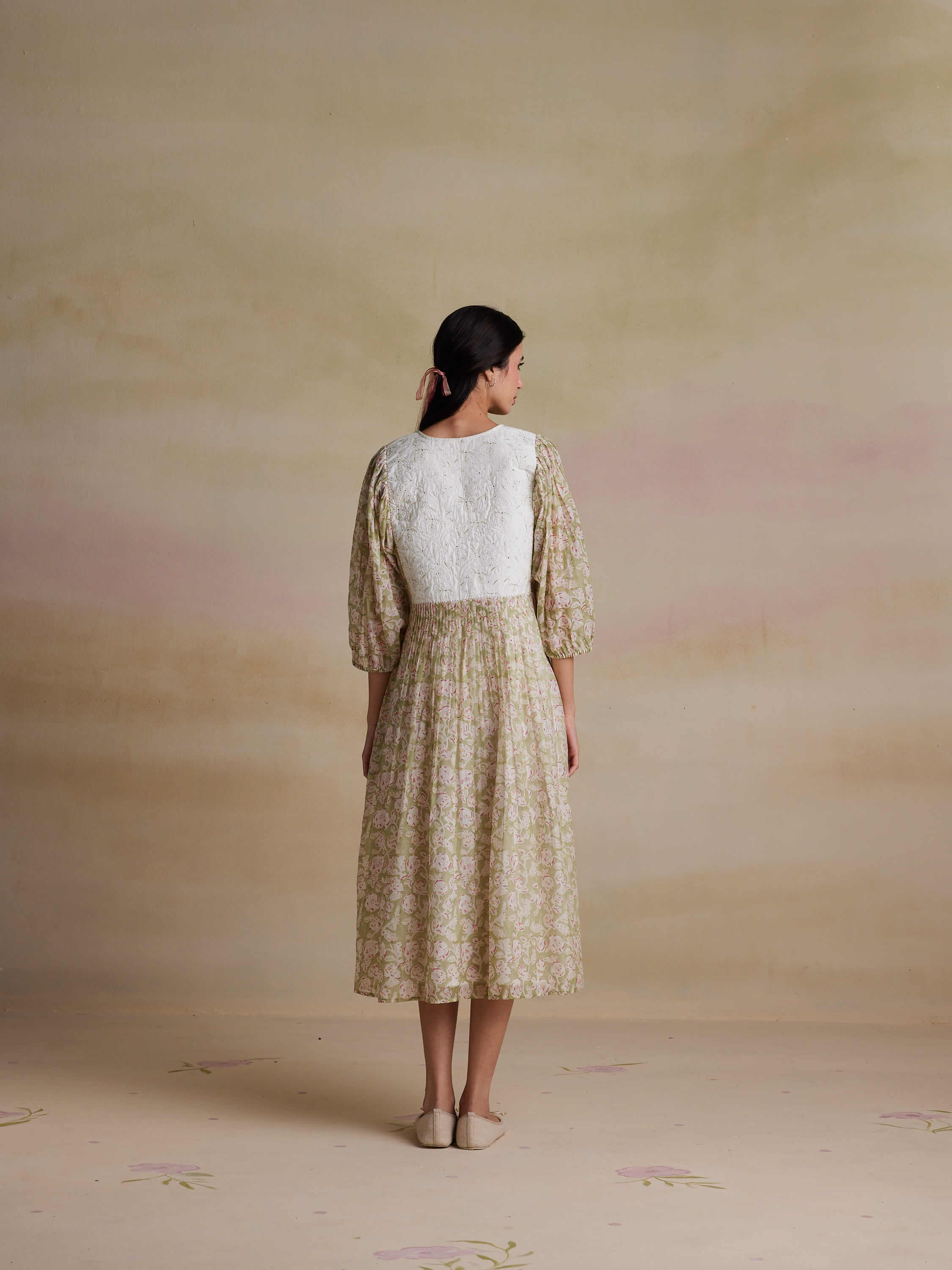 Watercress Chintz Dress - Image 5