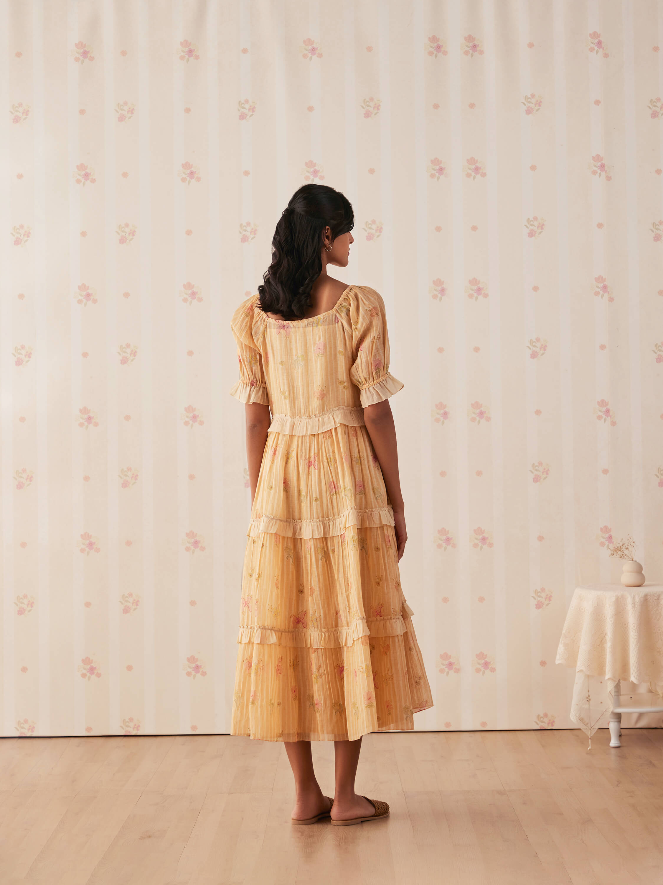 Apricot Ruffle Dress - Image 5