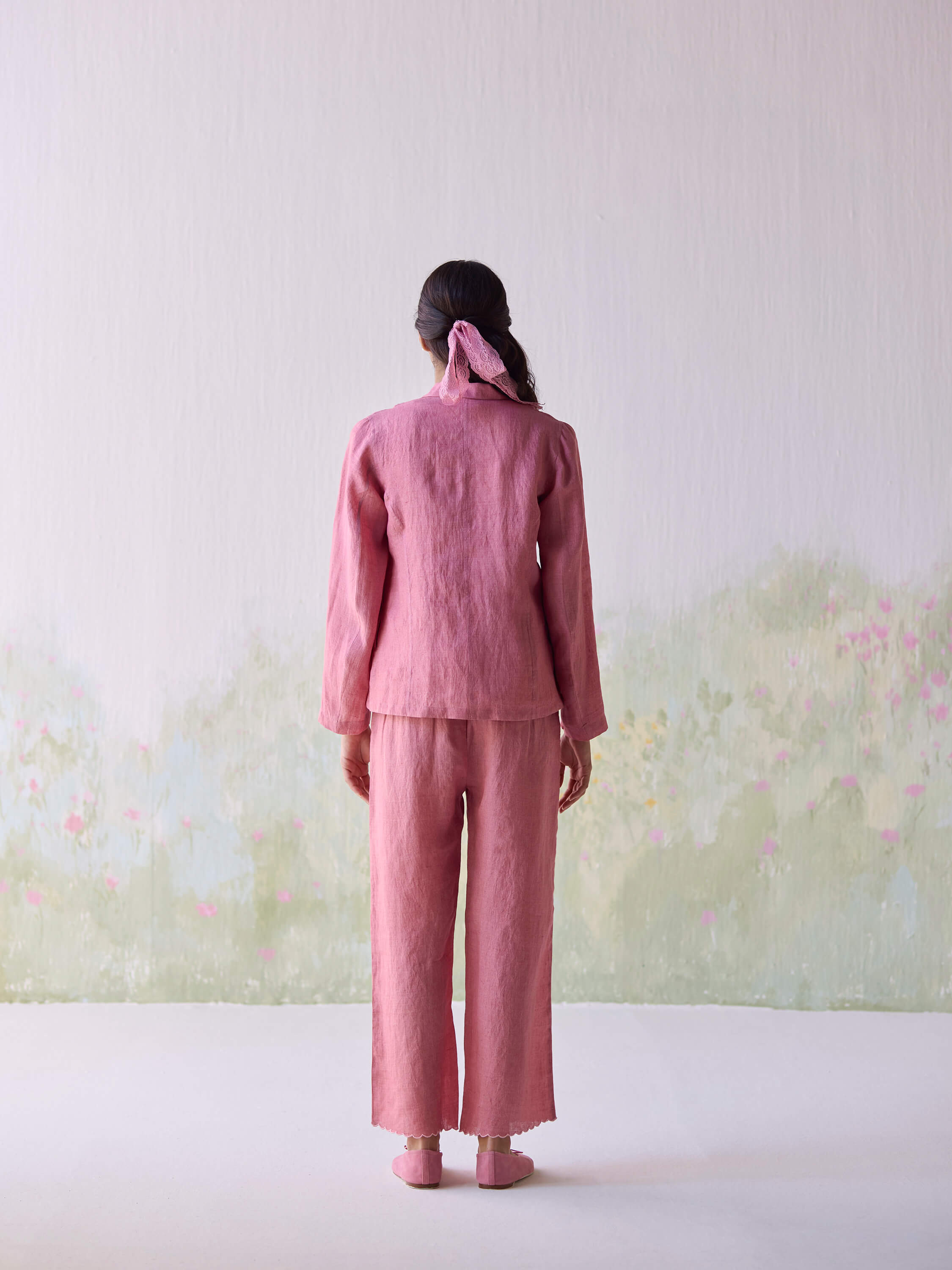 Blushing Blooms Linen Jacket - Image 4