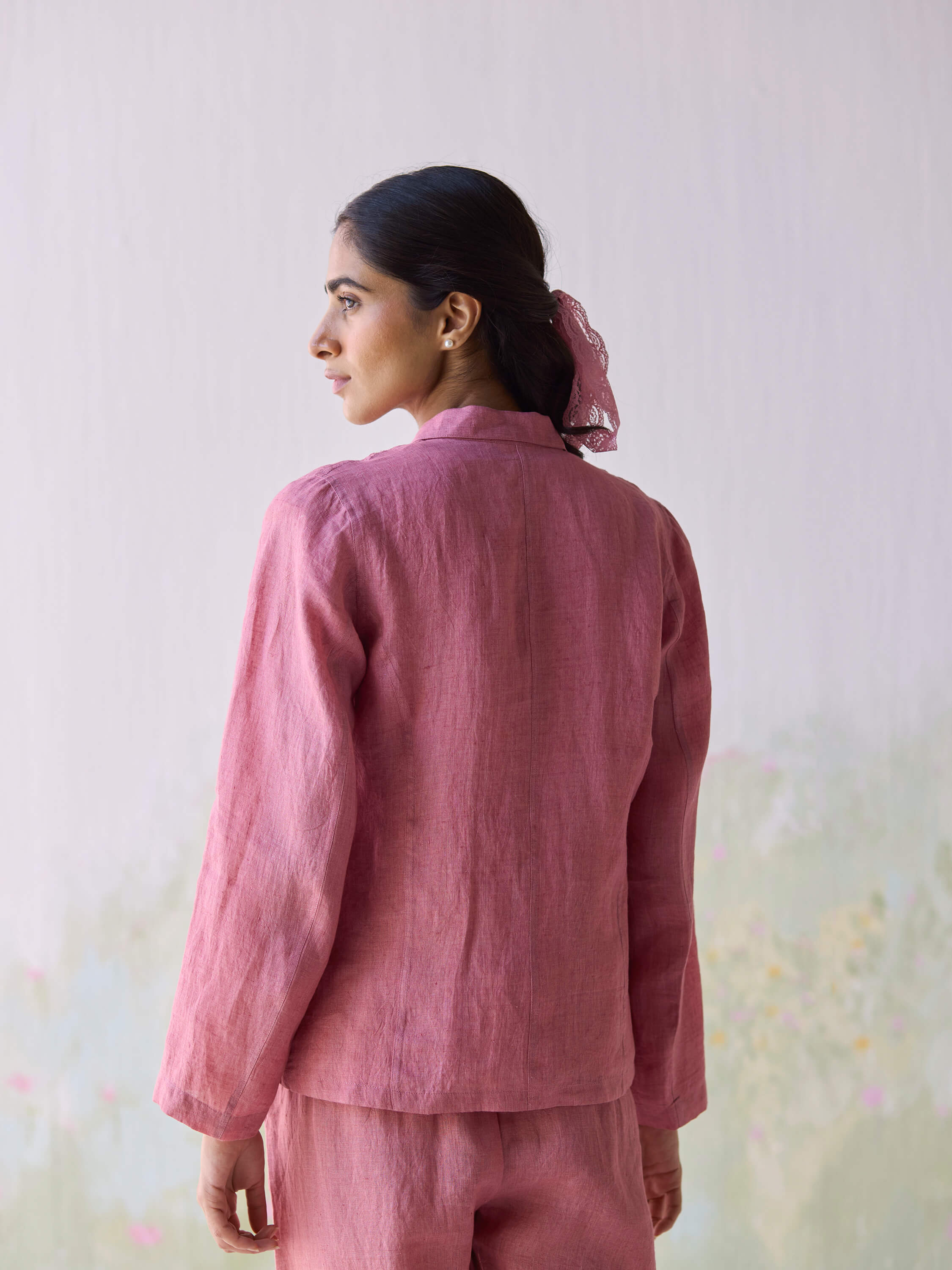 Blushing Blooms Linen Jacket - Image 8