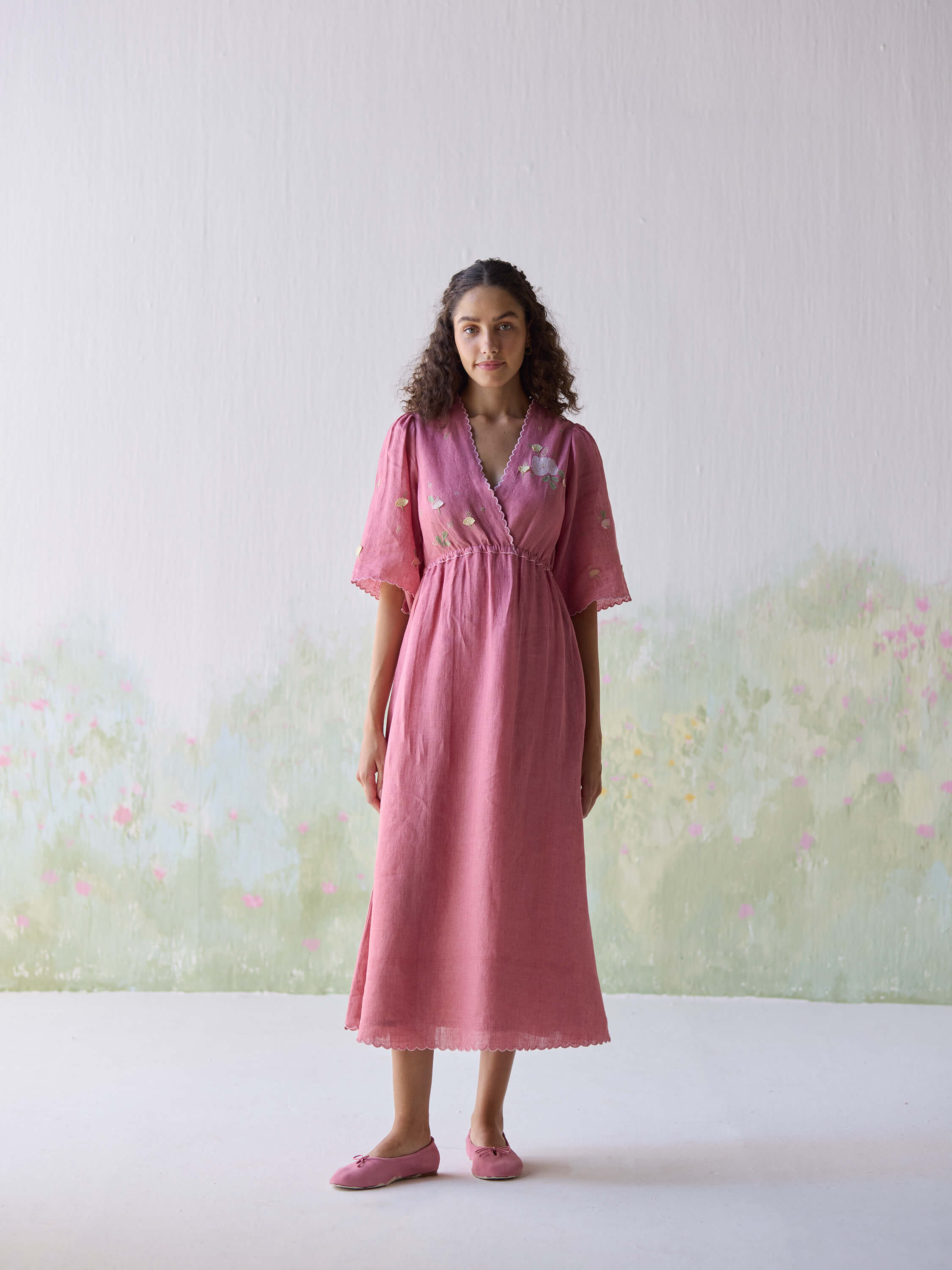 Rosette Wrap Dress - Image 2