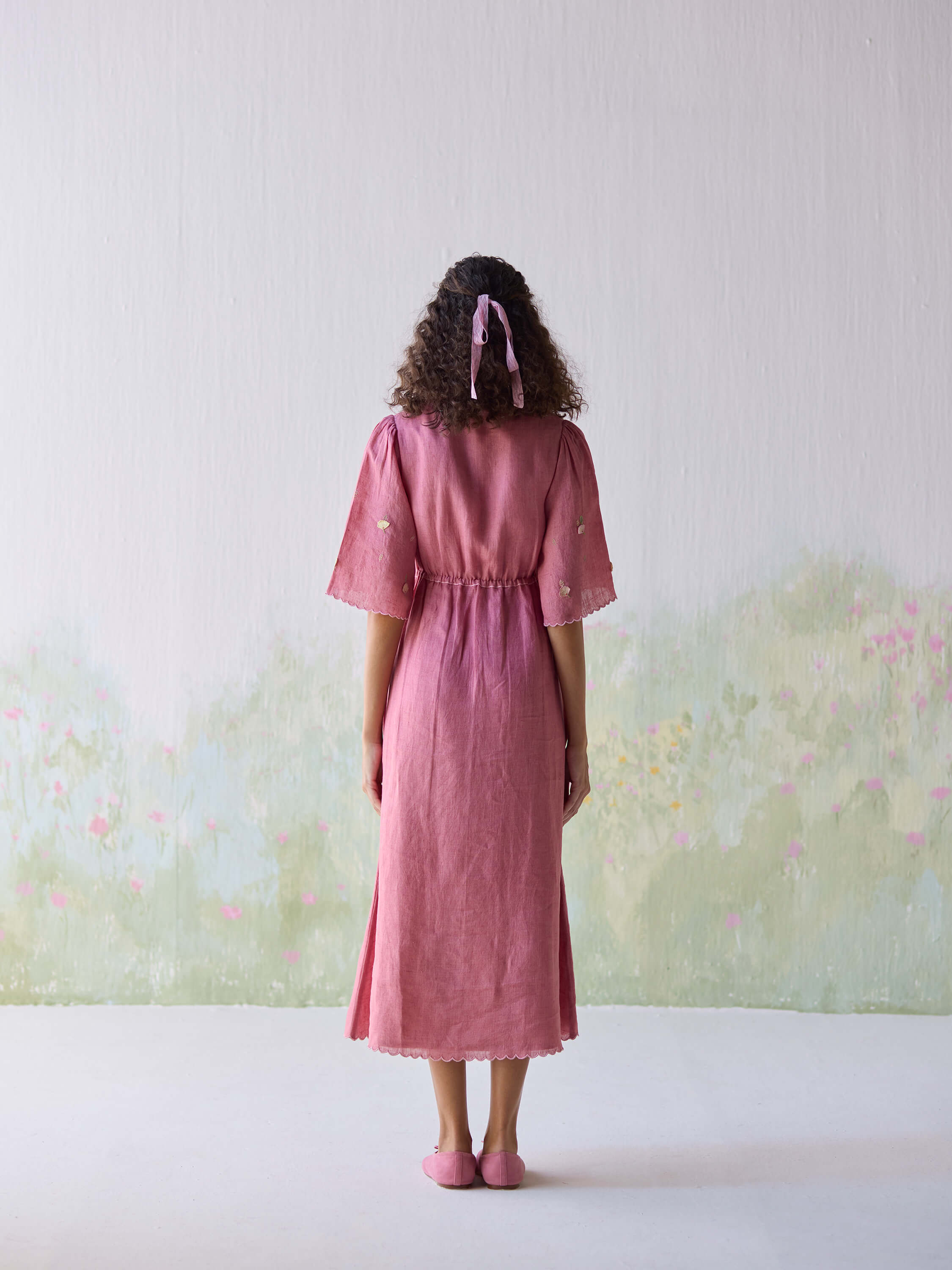 Rosette Wrap Dress - Image 4