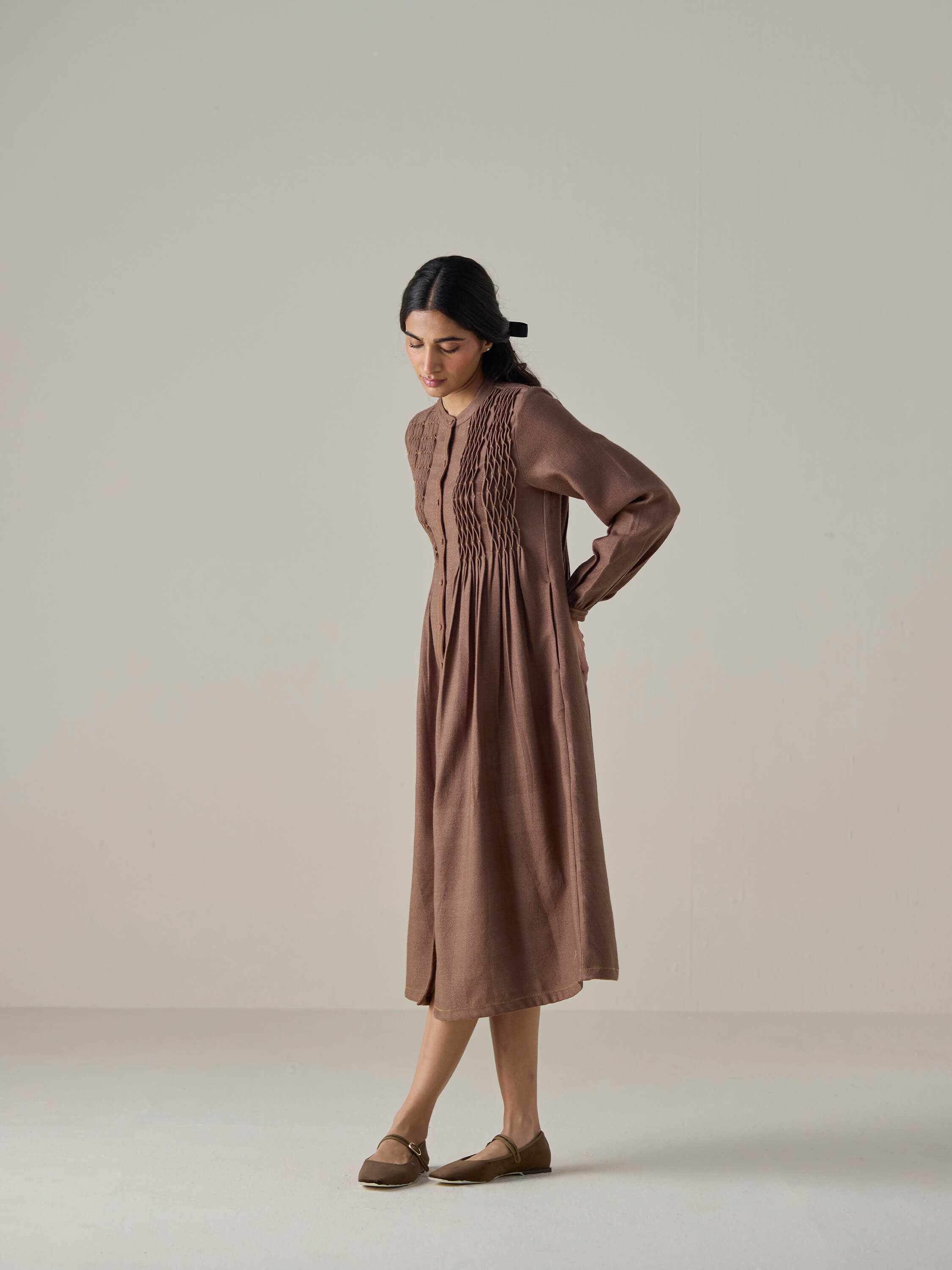 Cinnamon Merino Wool Dress