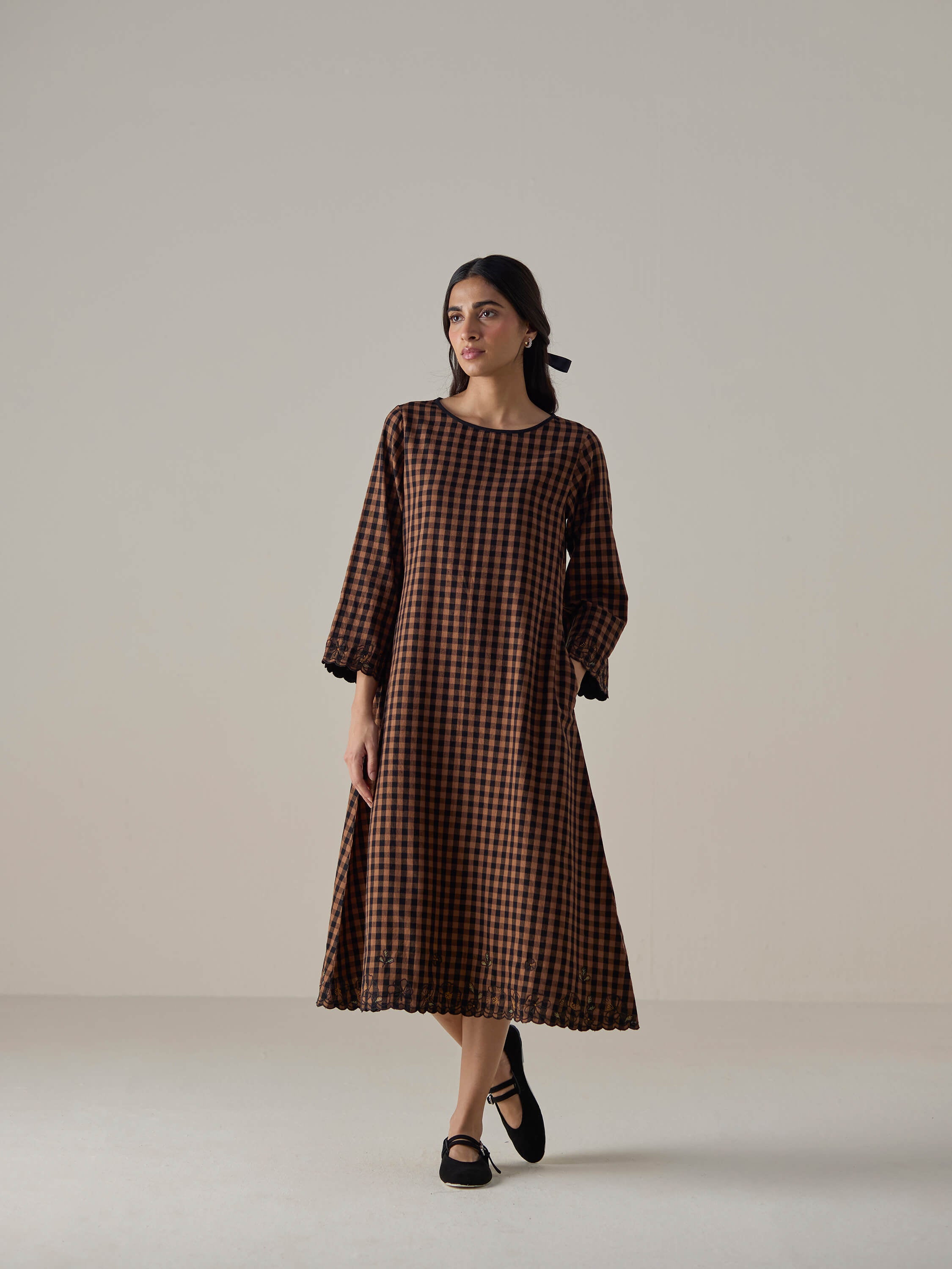 Cherry Wood Midi Dress