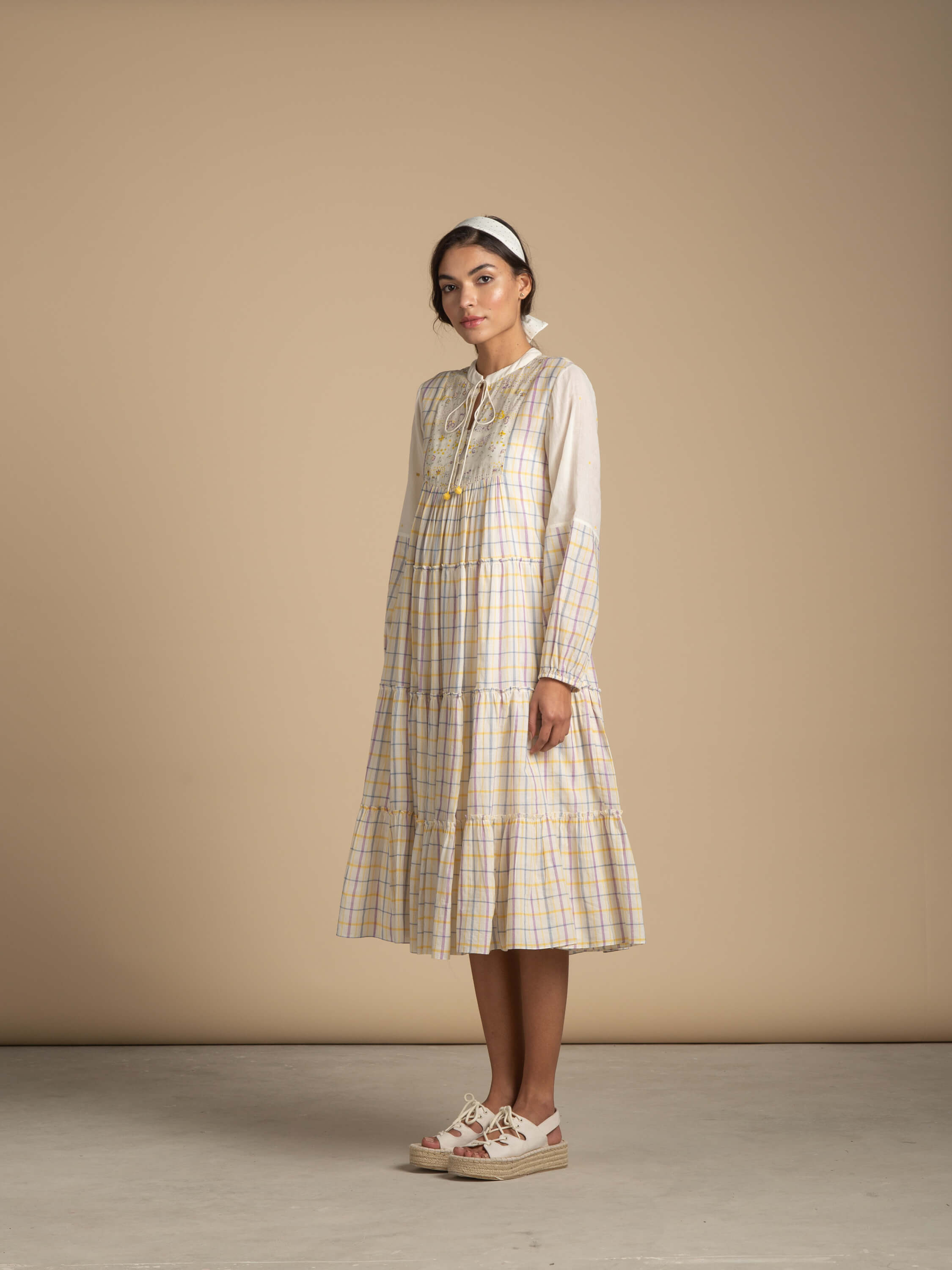 Bursting Meadows Tier Dress - BunaStudio