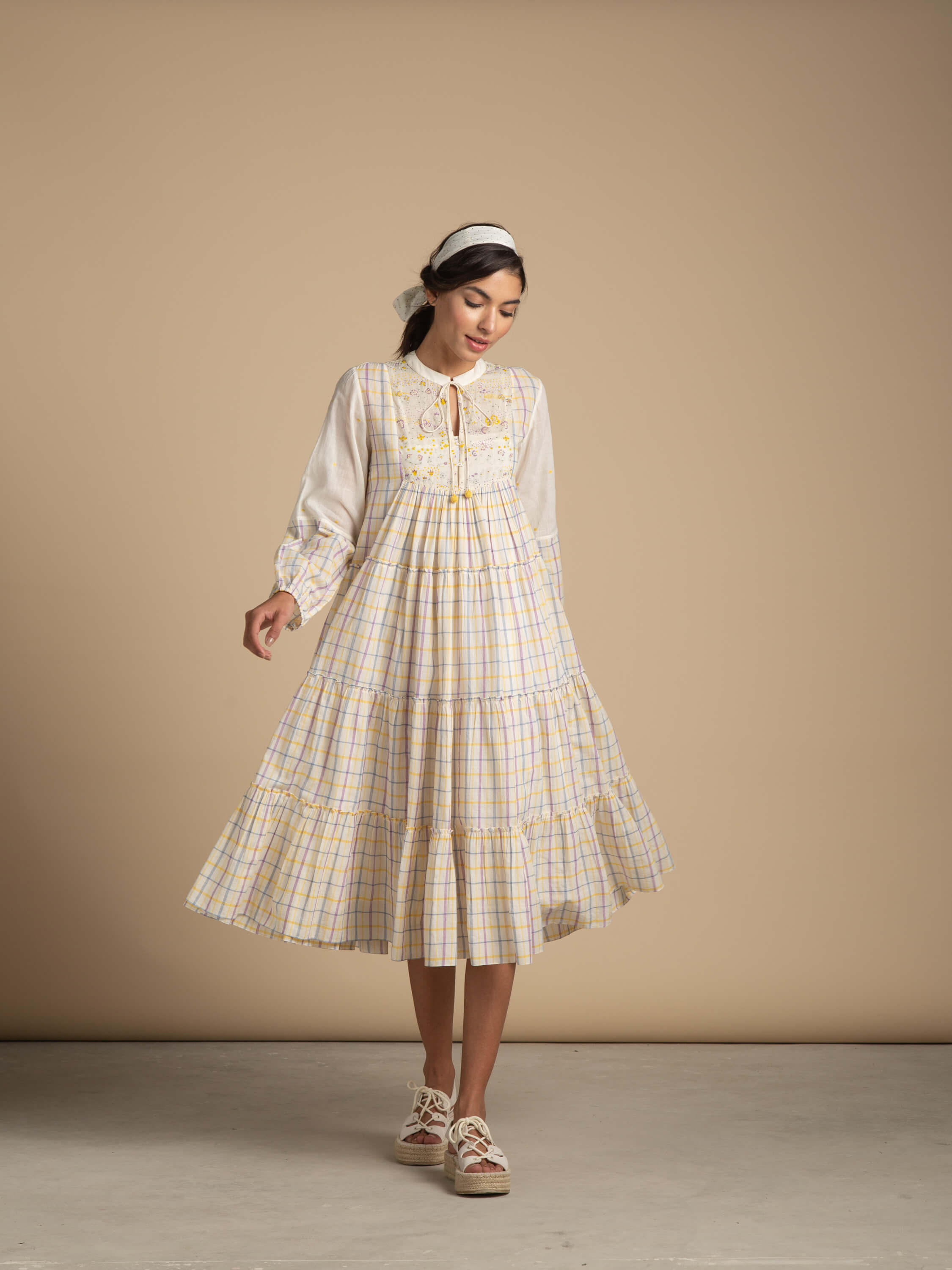 Bursting Meadows Tier Dress - BunaStudio