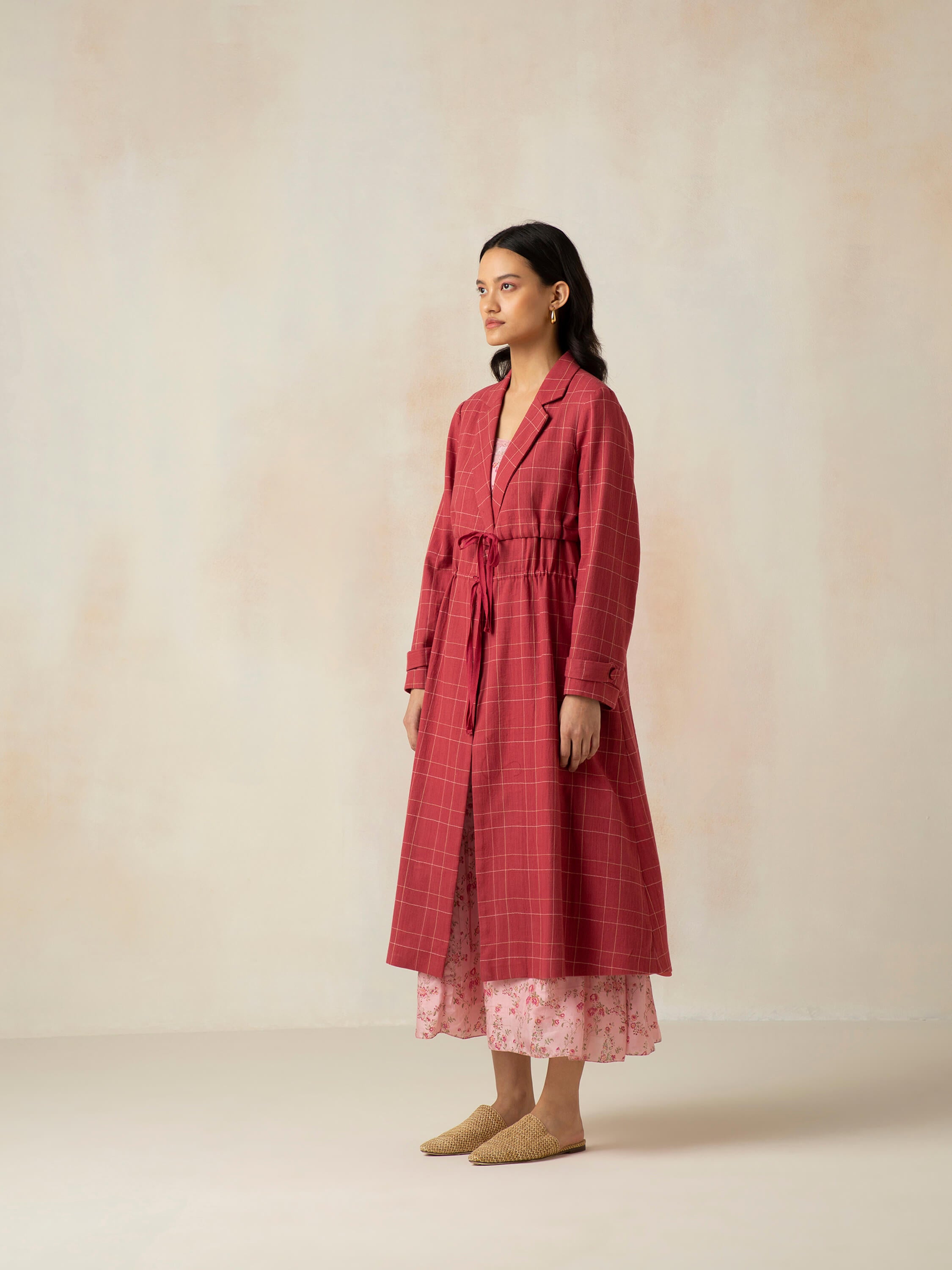 Crimson and Clover Trench Coat - BunaStudio