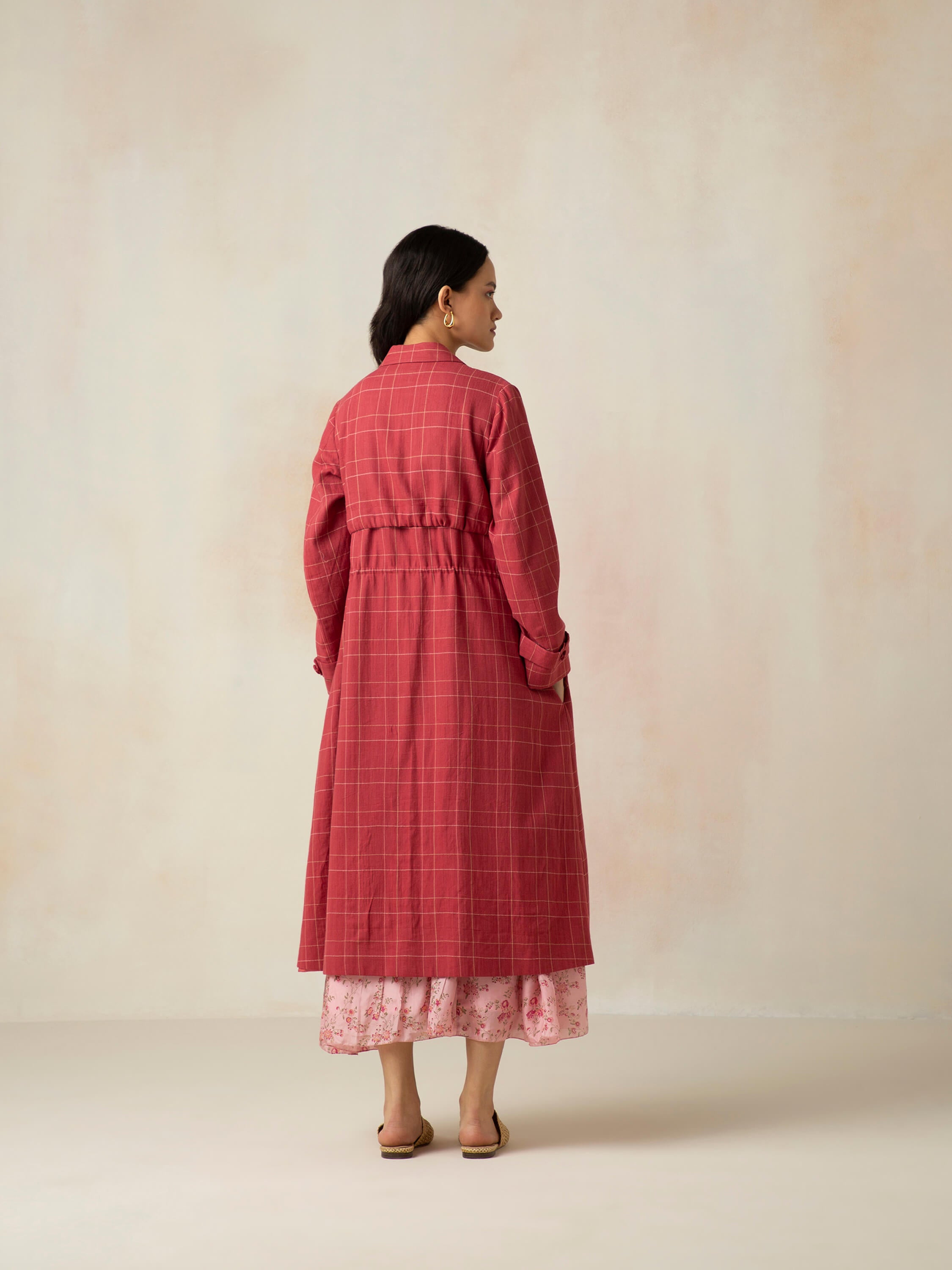 Crimson and Clover Trench Coat - BunaStudio