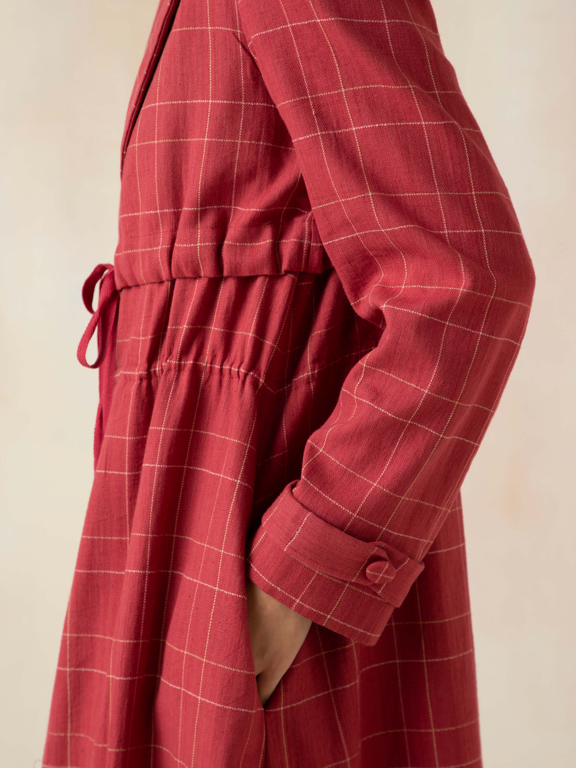 Crimson and Clover Trench Coat - BunaStudio