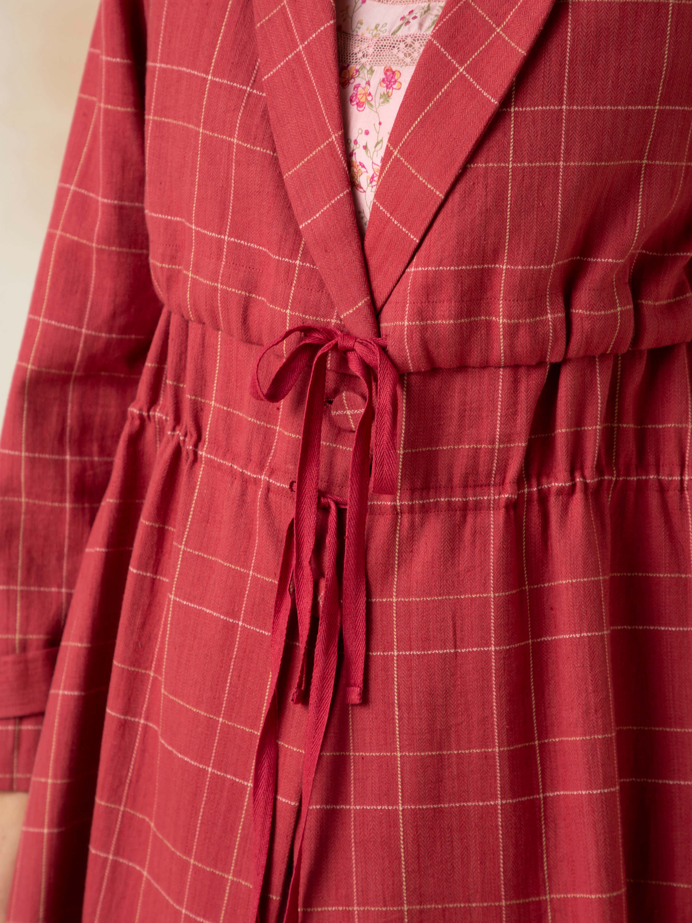 Crimson and Clover Trench Coat - BunaStudio