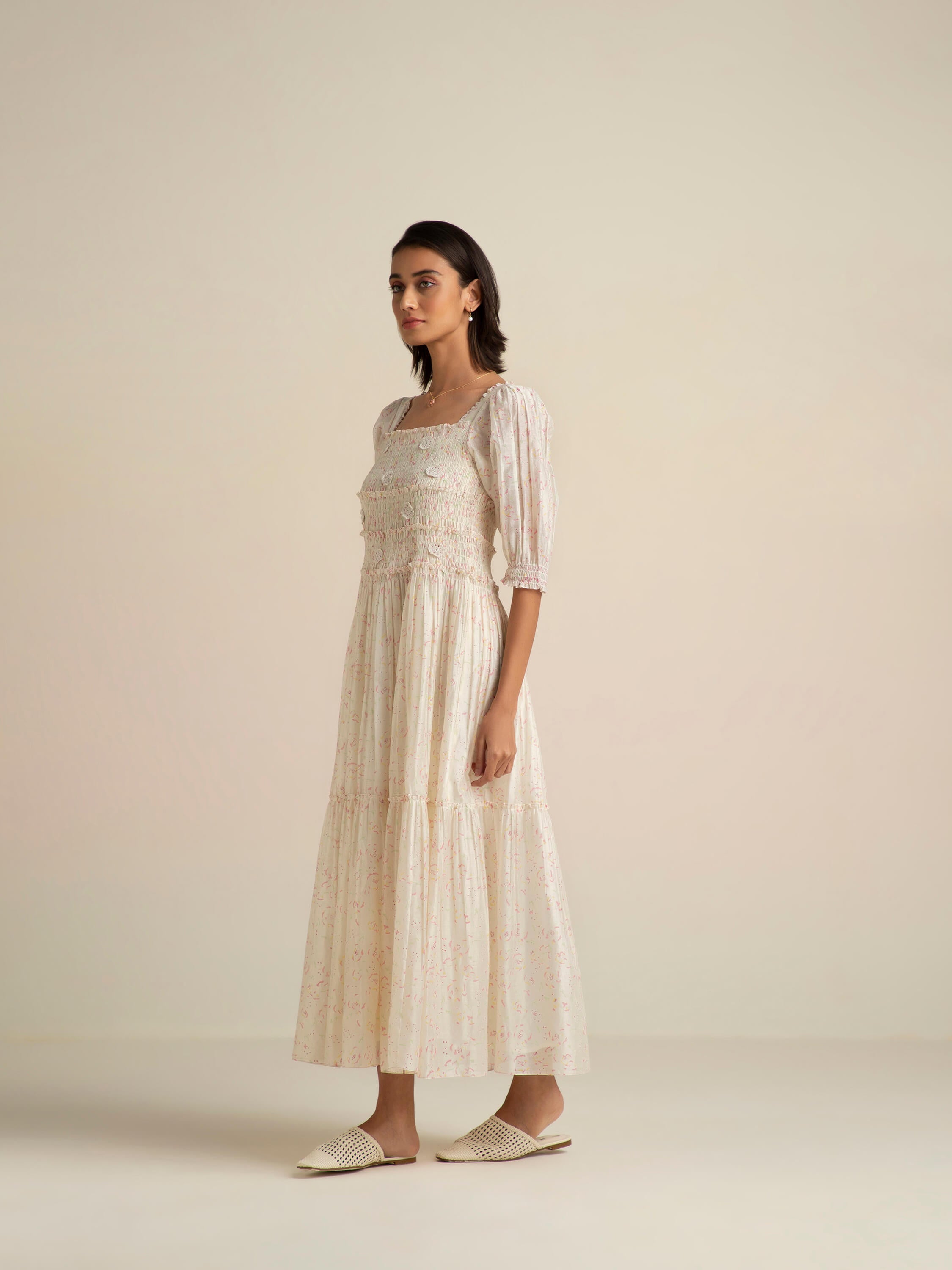 Honeysuckle Smock Maxi Dress - Image 4