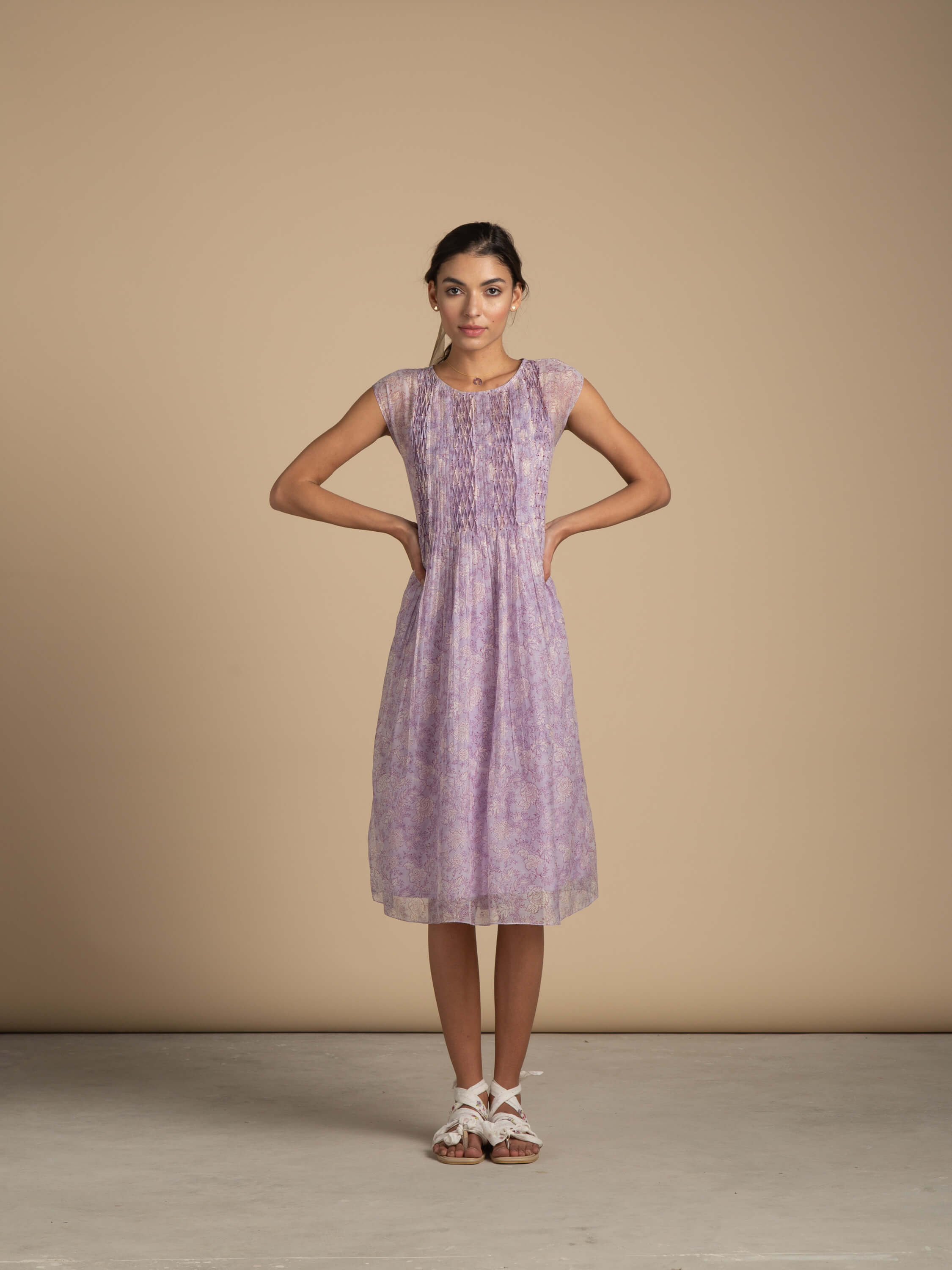 Lavender Lane Smock Dress - BunaStudio