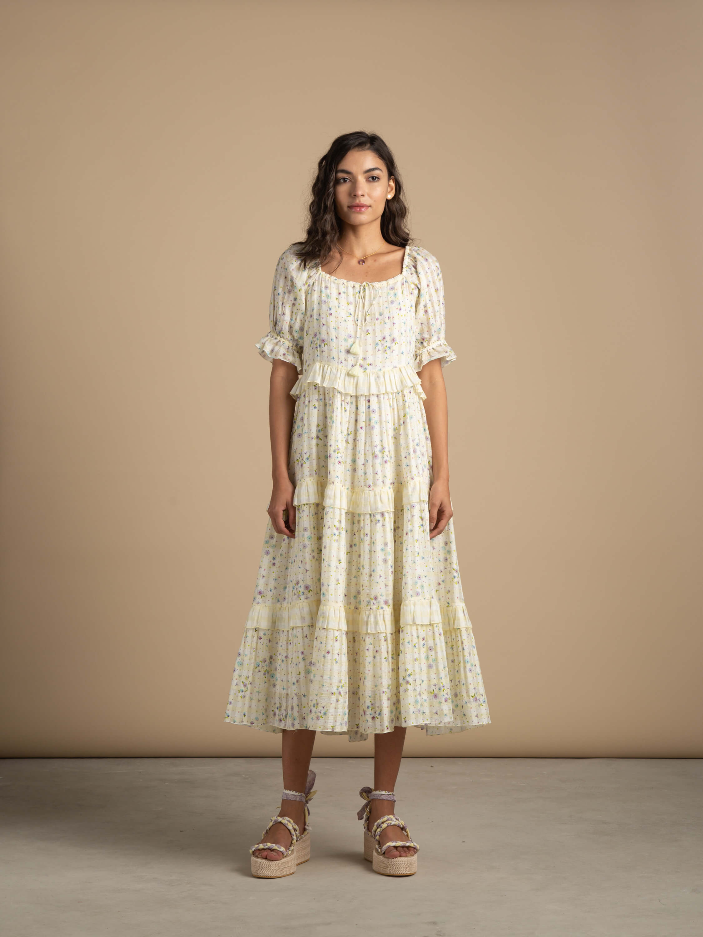 Lovelorn Ruffle Midi Dress – BunaStudio