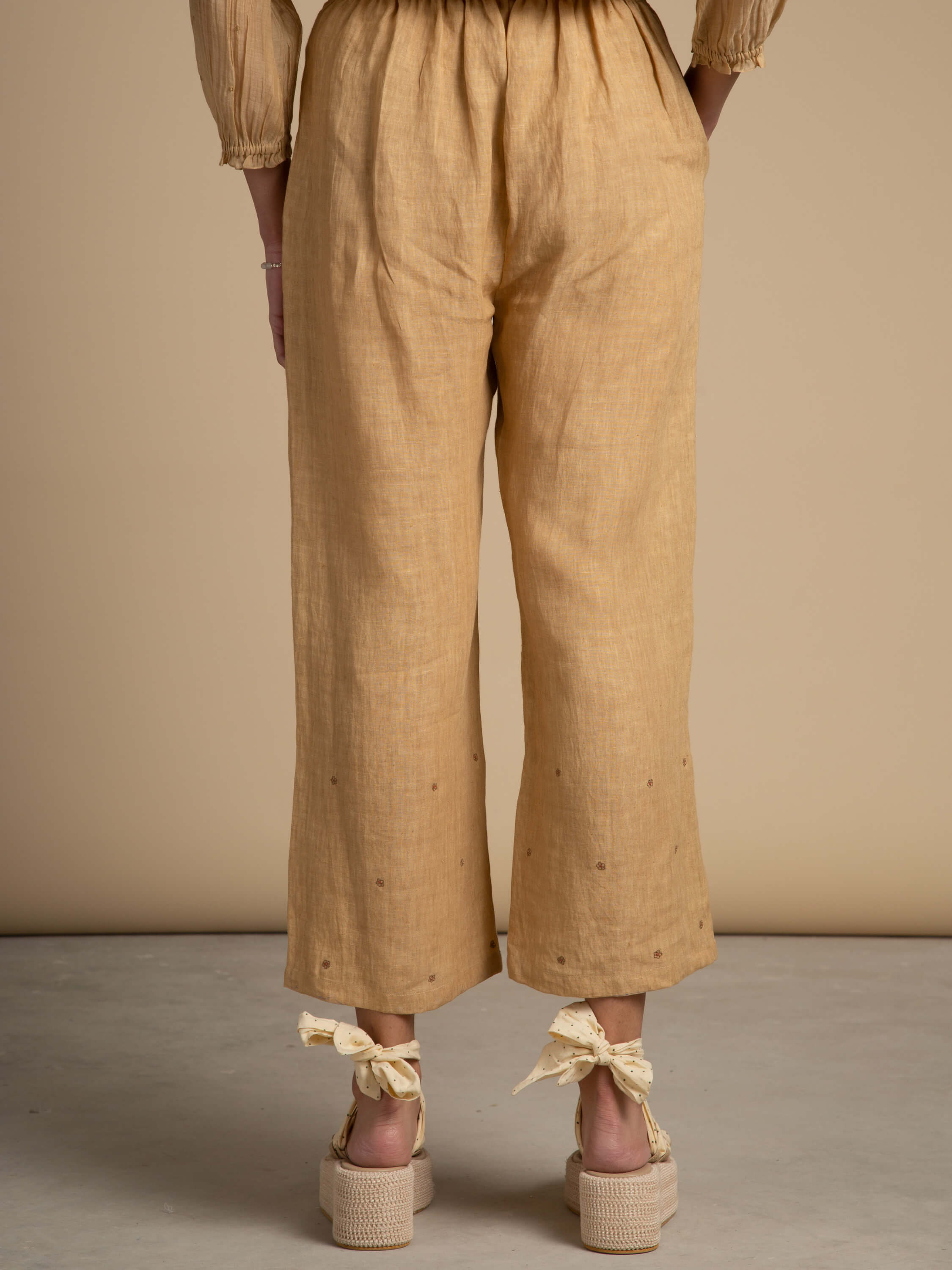 Milk Tea Linen Pants - BunaStudio