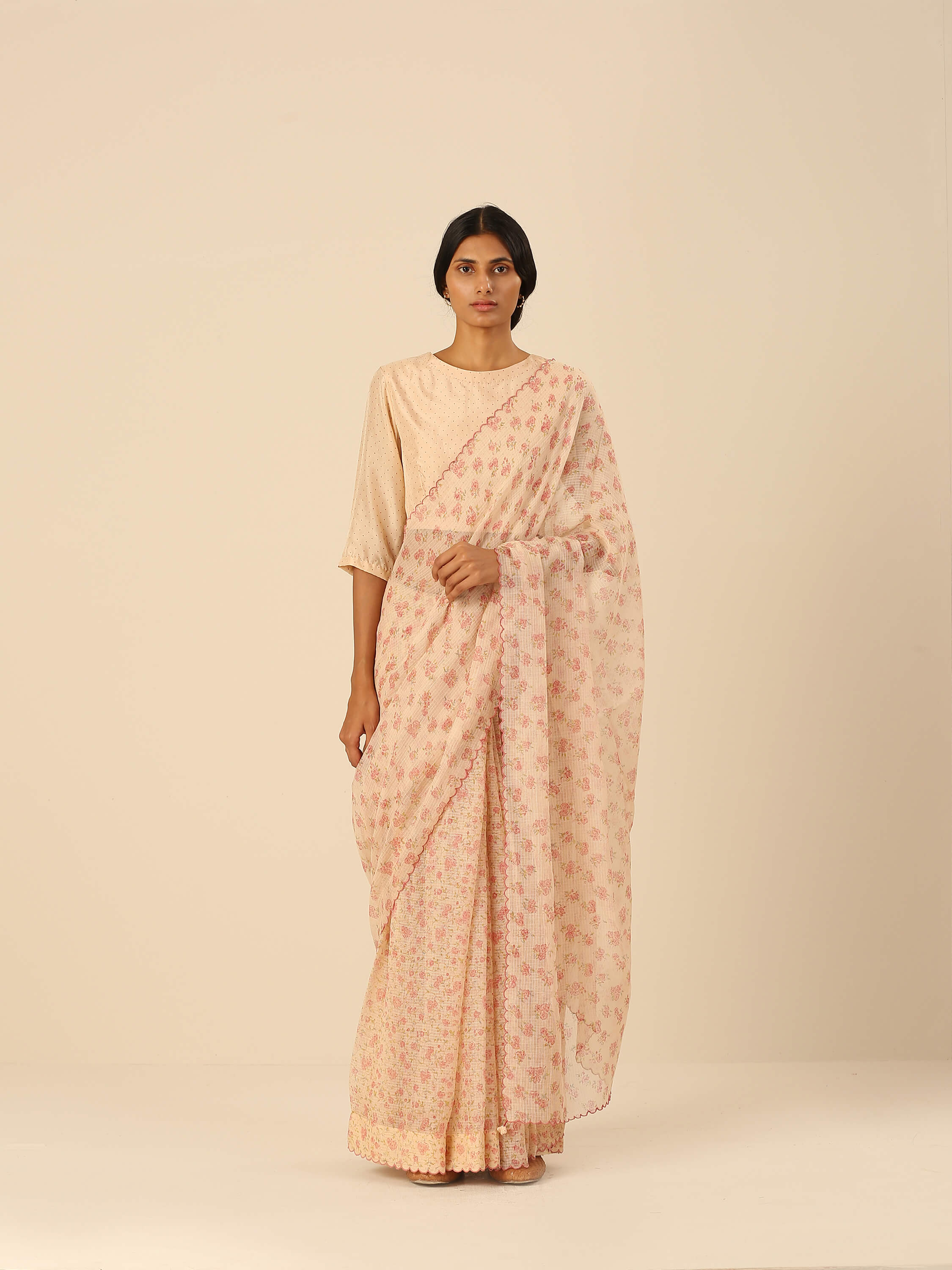 Peaches And Plums Saree - Image 2