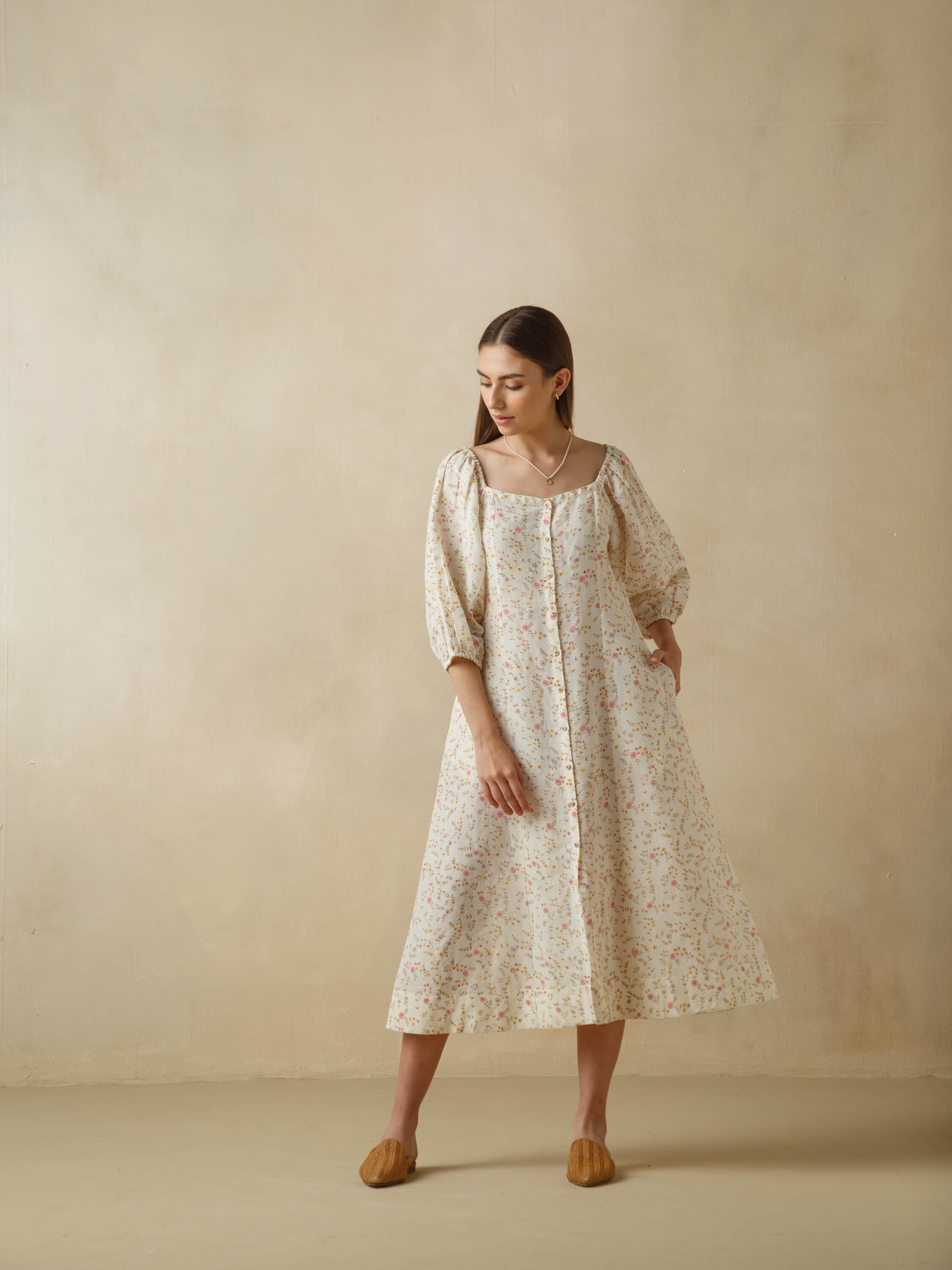 Periwinkle Linen Dress - Image 4