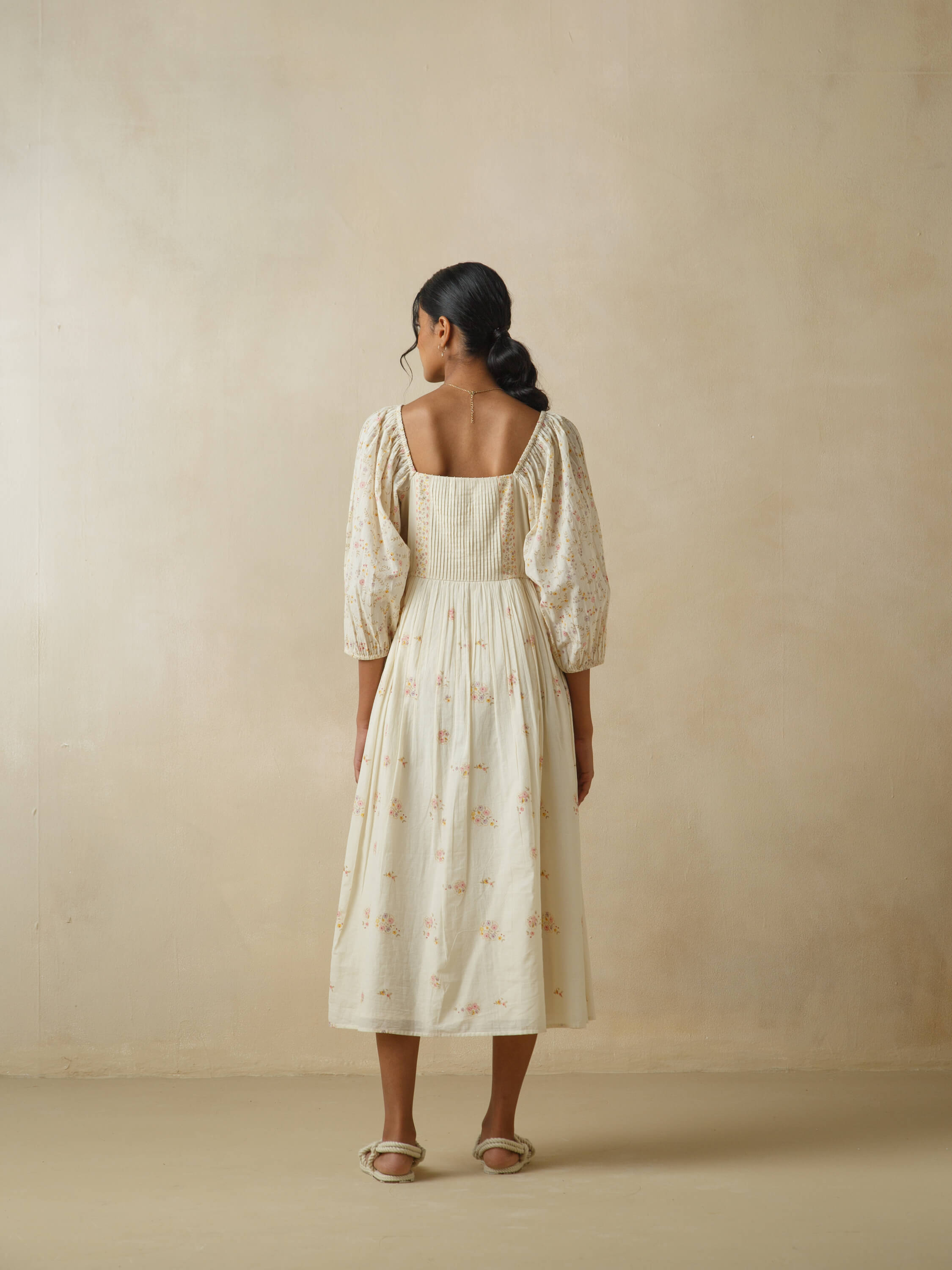 Pleated Heritage Midi Dress - Image 5