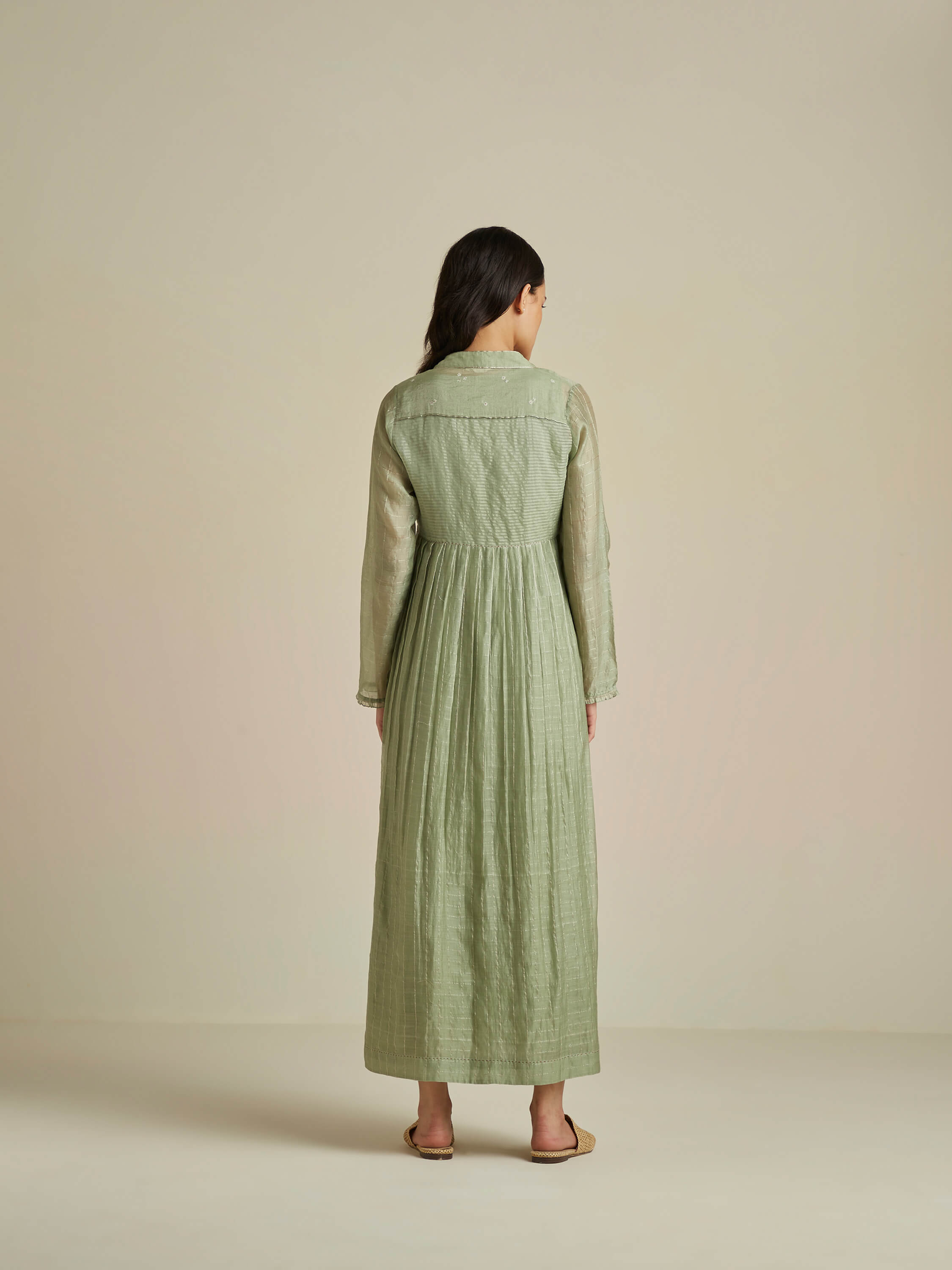 Sage Angarakha Maxi Dress - BunaStudio