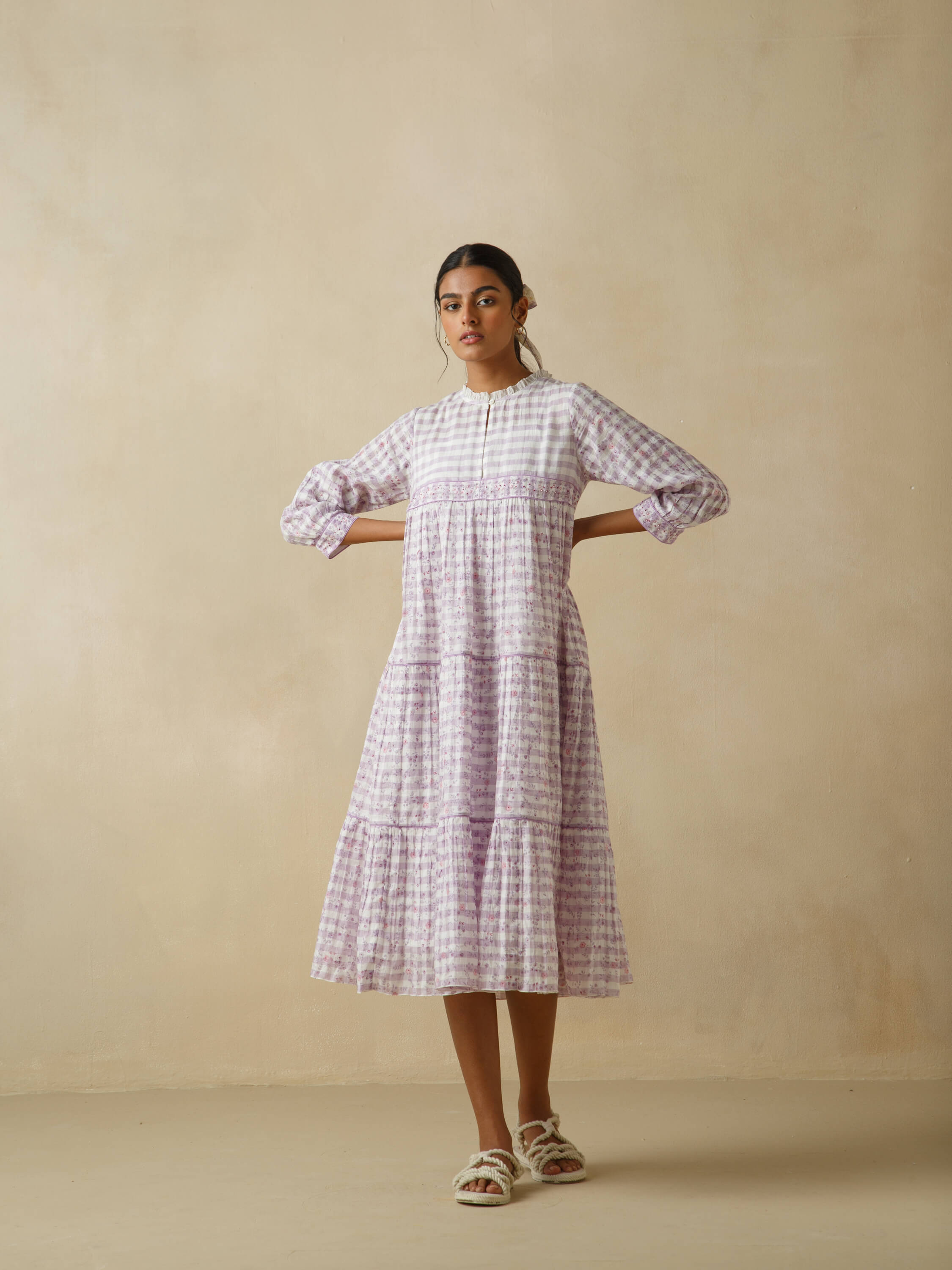 Sallyrosa Cotton Check Dress - Image 4