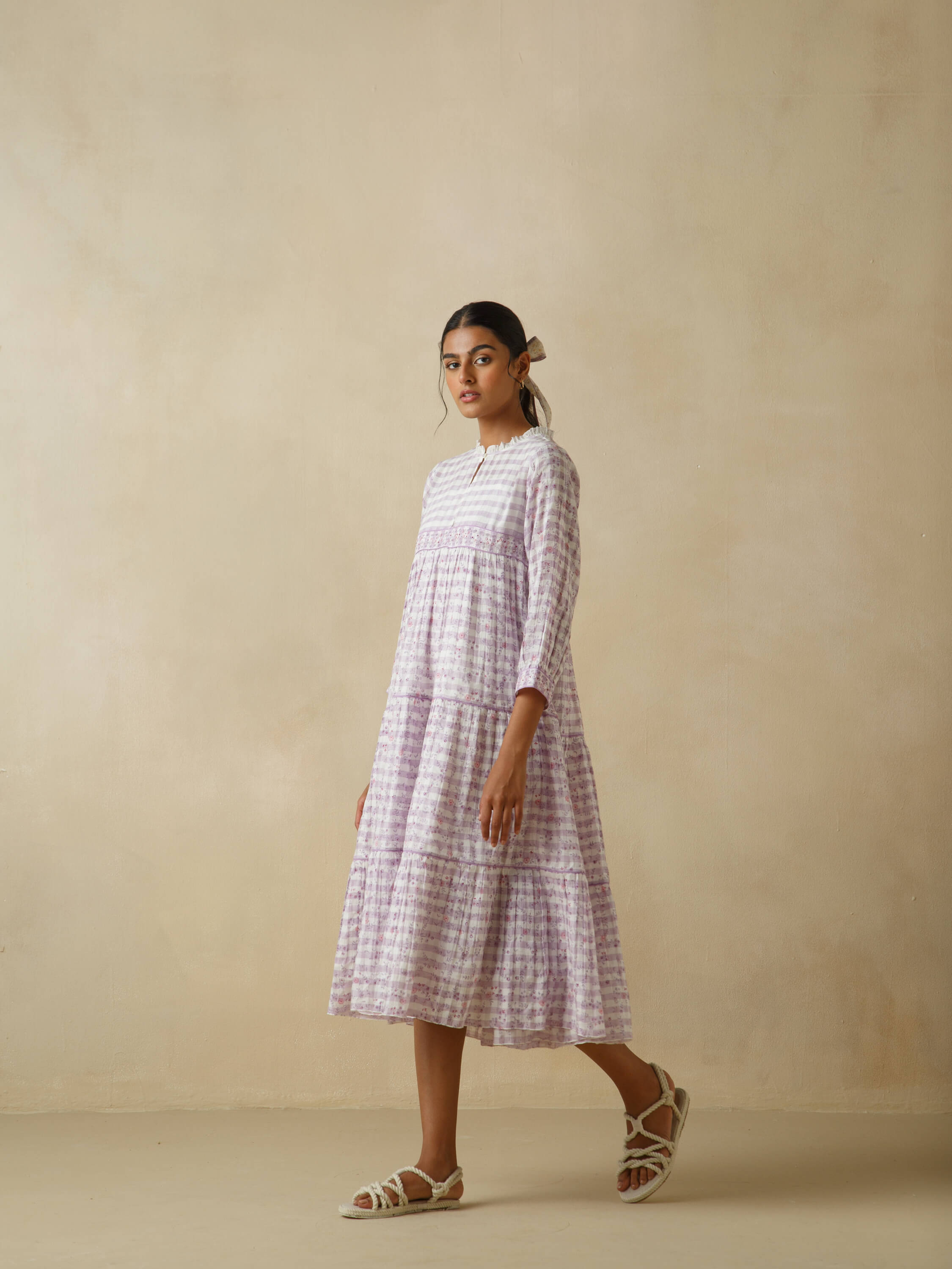 Sallyrosa Cotton Check Dress - Image 3