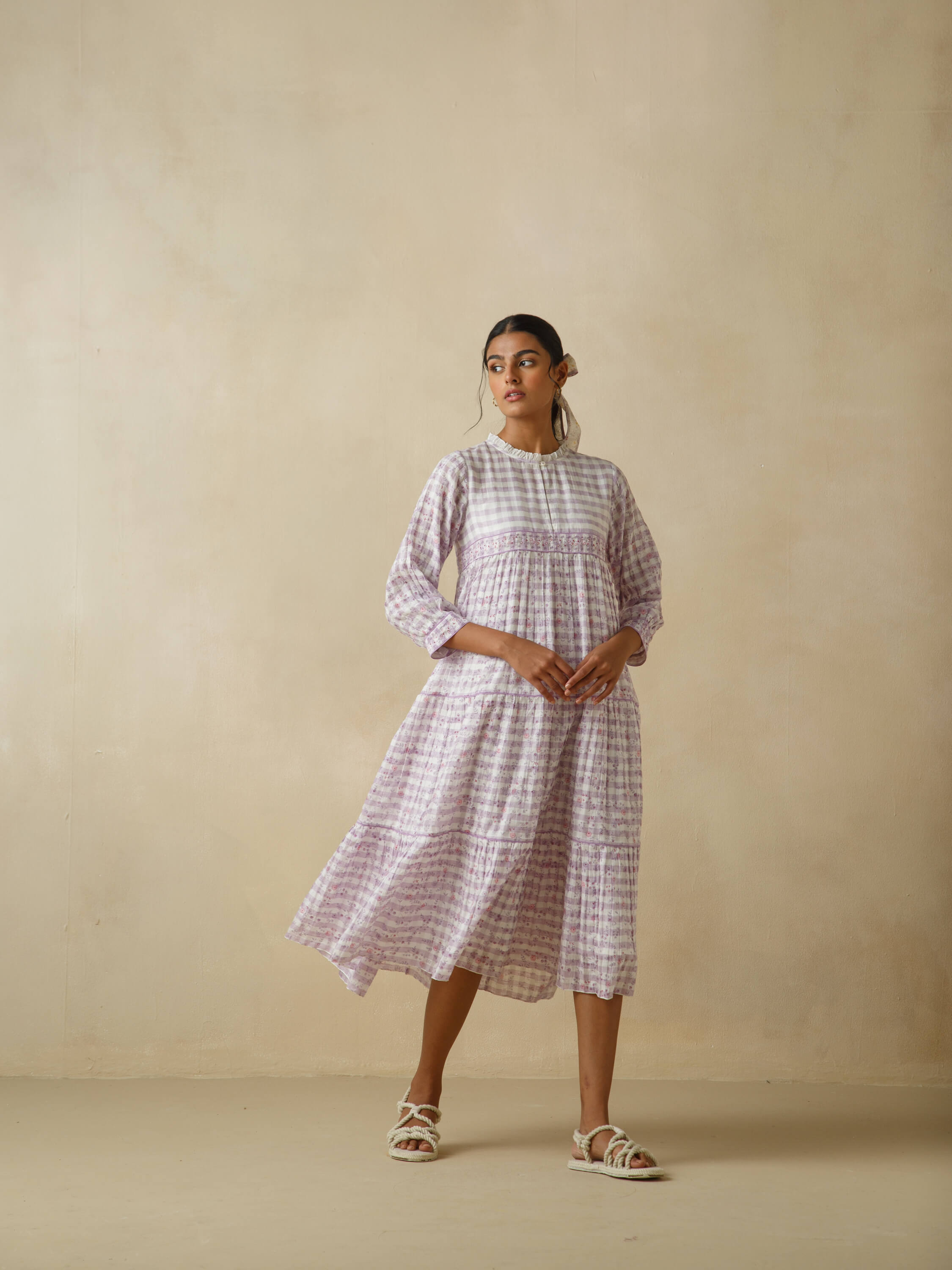 Sallyrosa Cotton Check Dress - Image 5