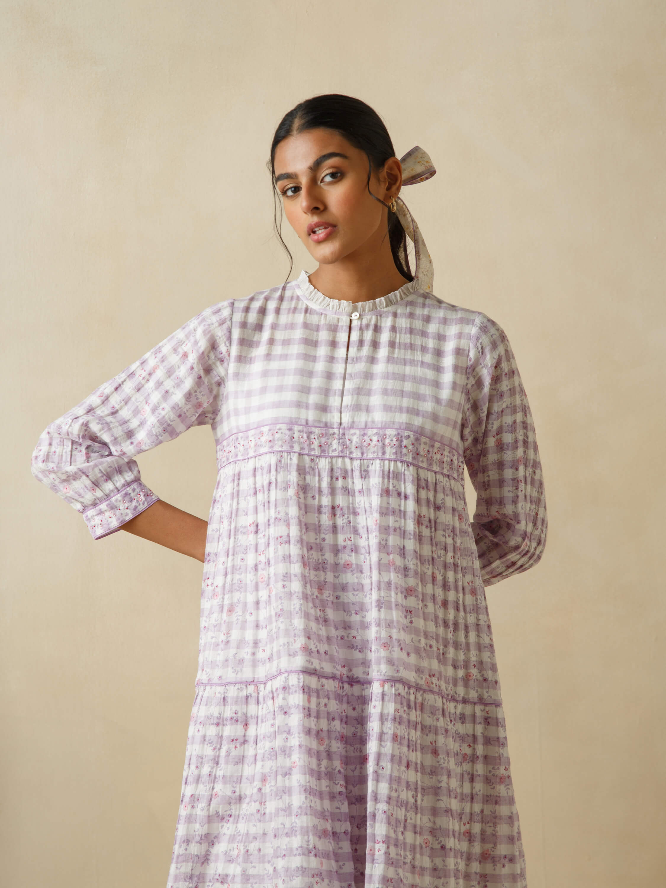 Sallyrosa Cotton Check Dress - Image 7