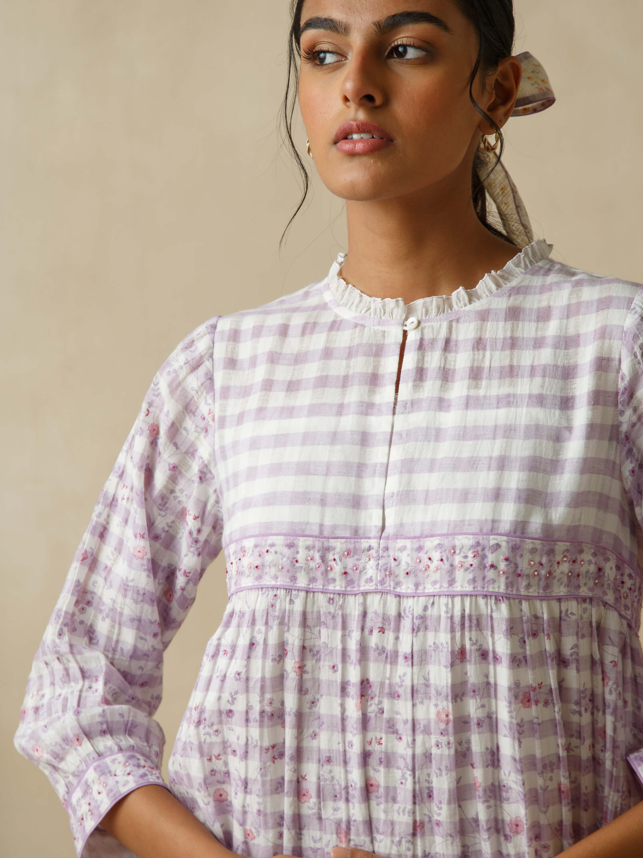 Sallyrosa Cotton Check Dress - Image 9