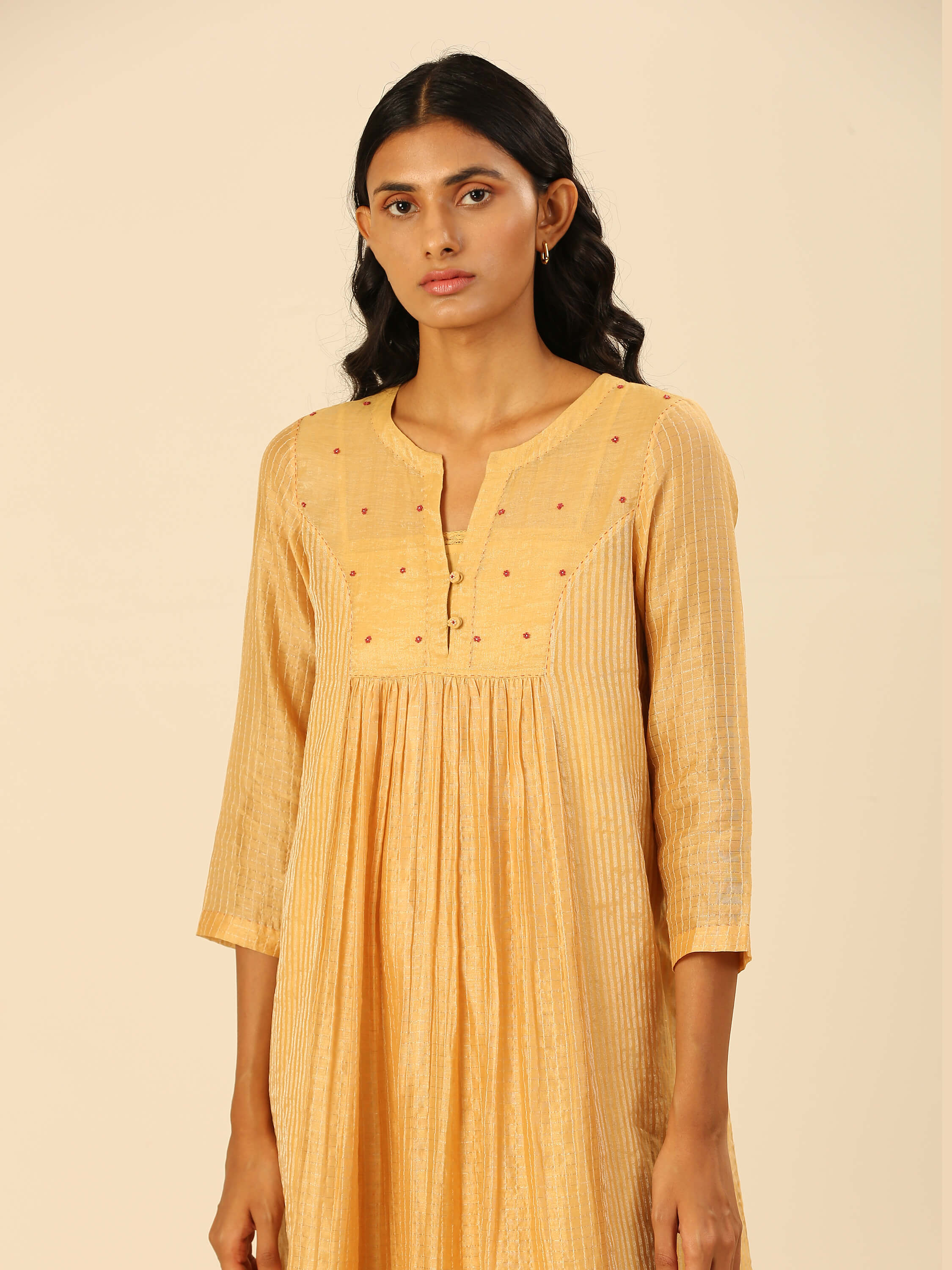 Sunflower Gathered Midi Dress - Image 2