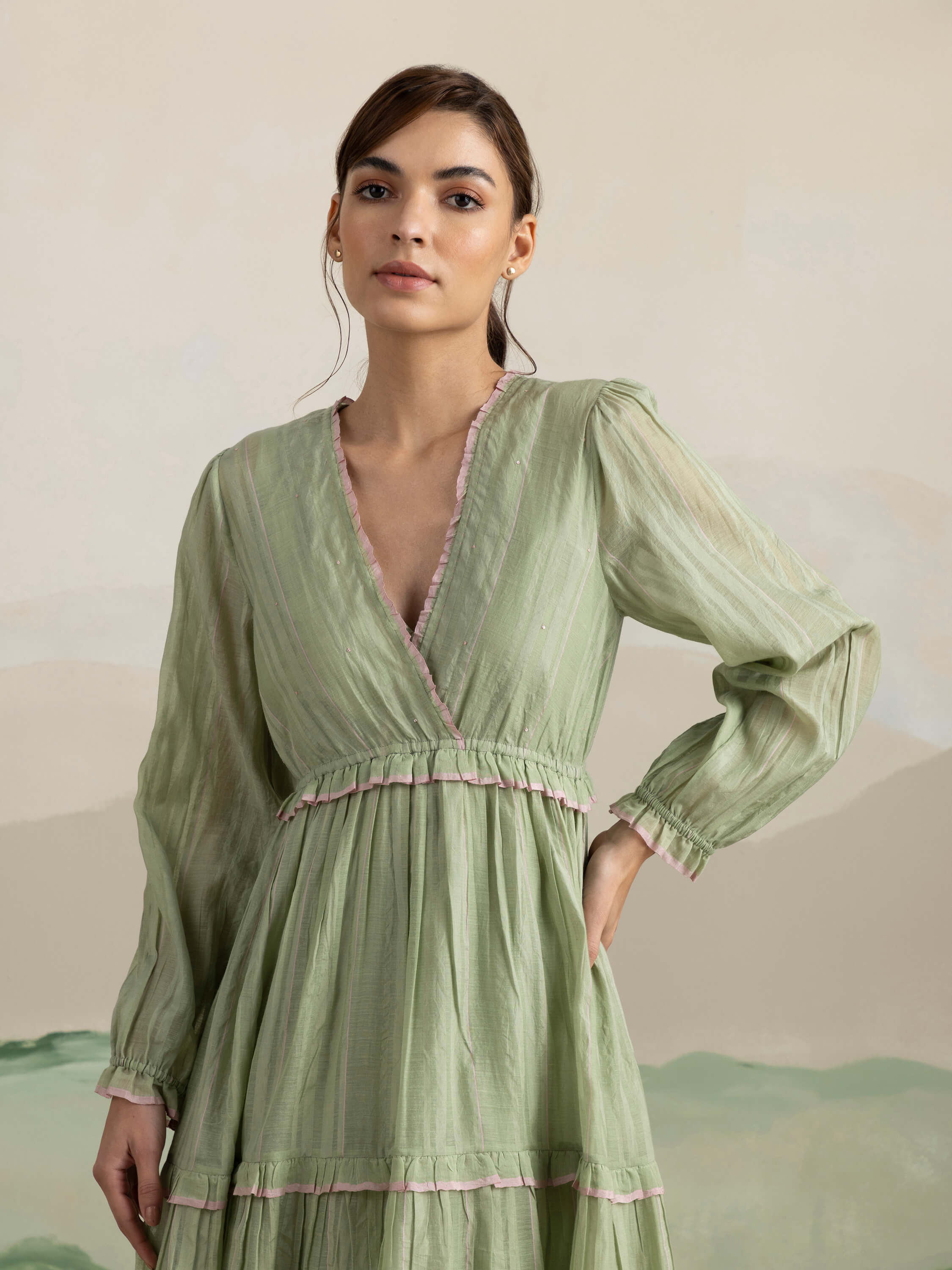 Kiwi Wrap Maxi Dress - Image 7