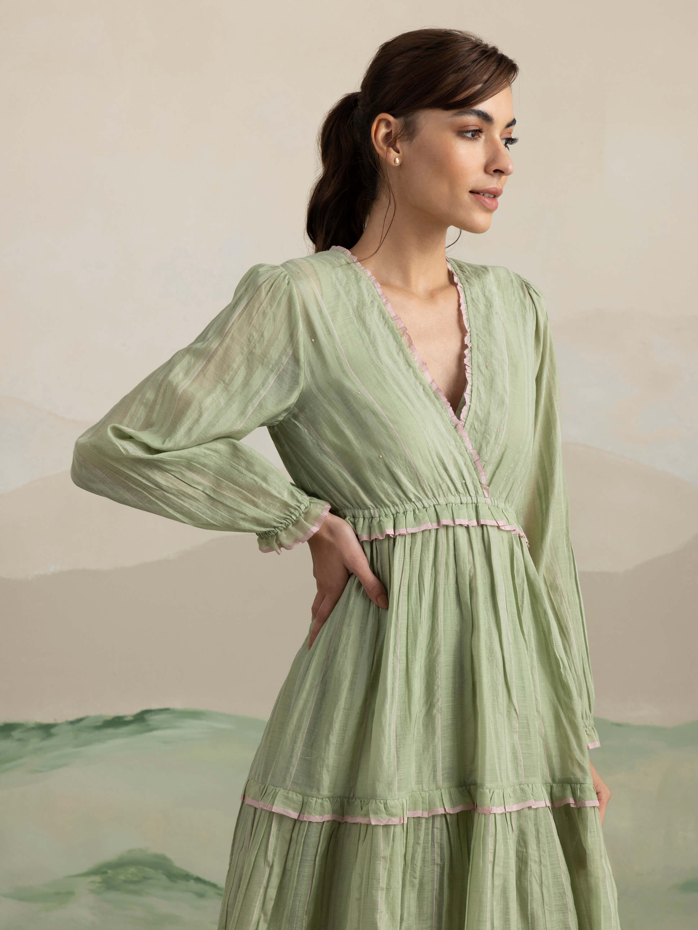 Kiwi Wrap Maxi Dress - Image 8