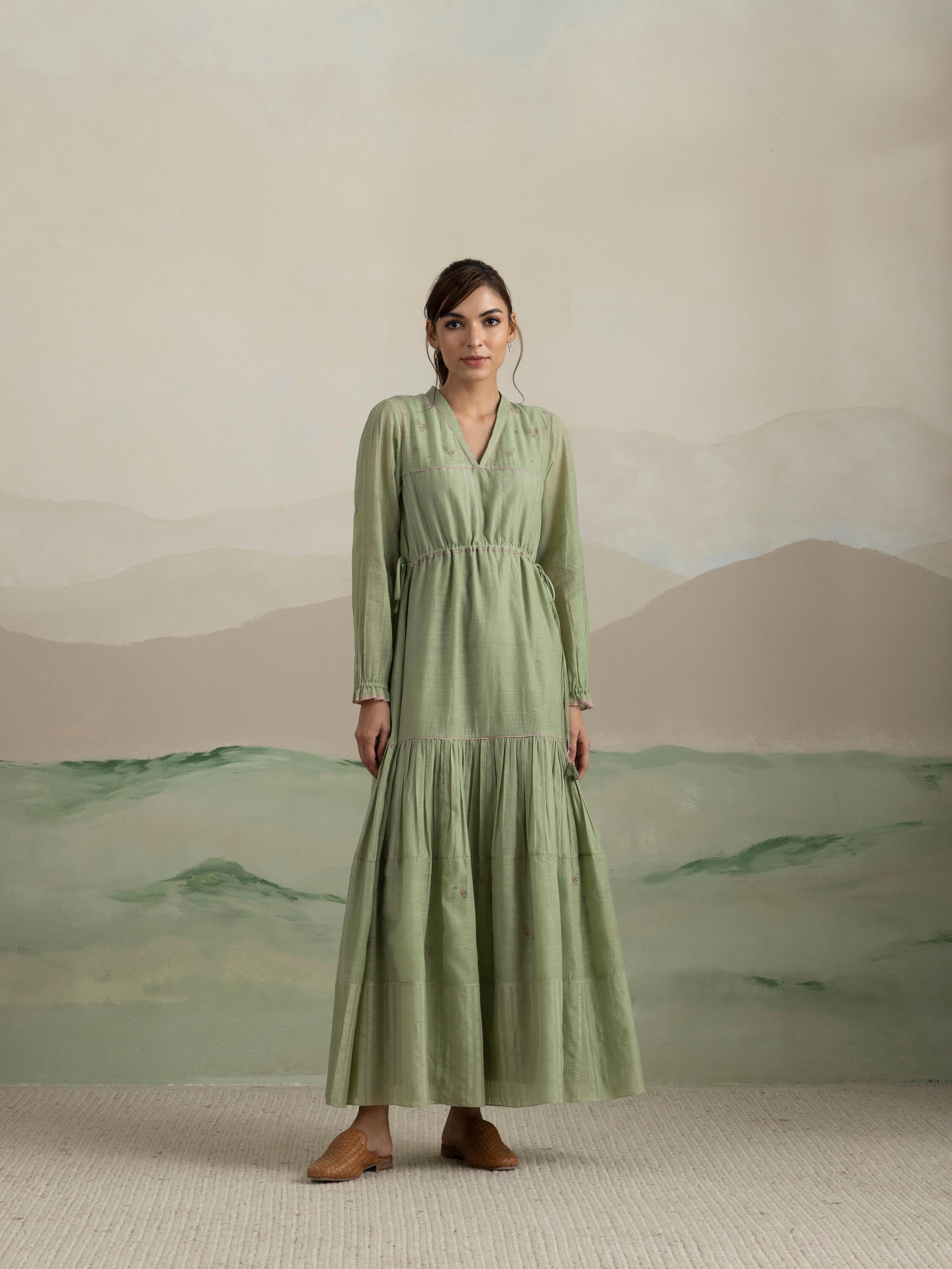 Jade Lime Maxi Dress | Sage Green | Buna Studio