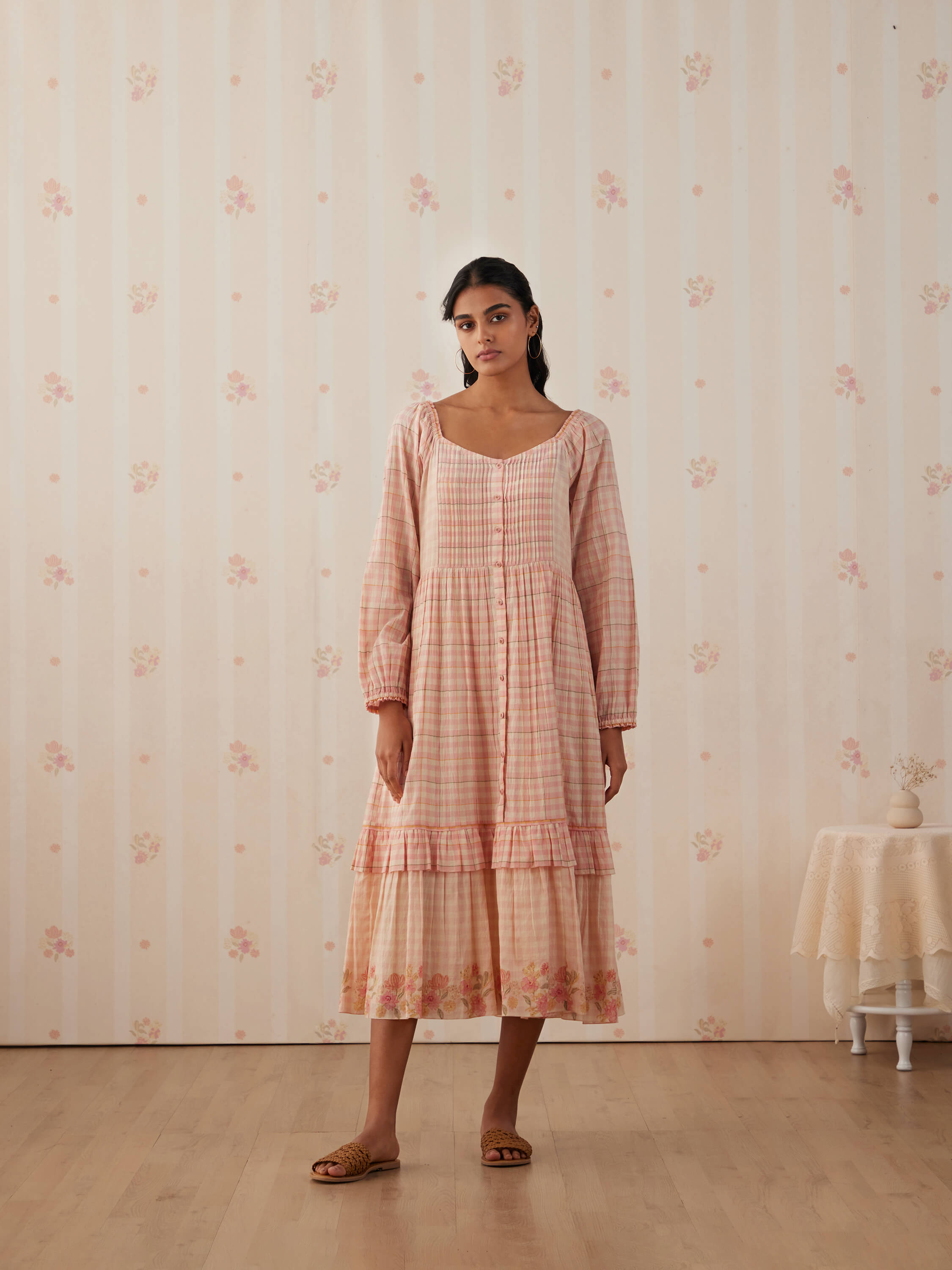 Anne Gingham Midi Dress - Image 3