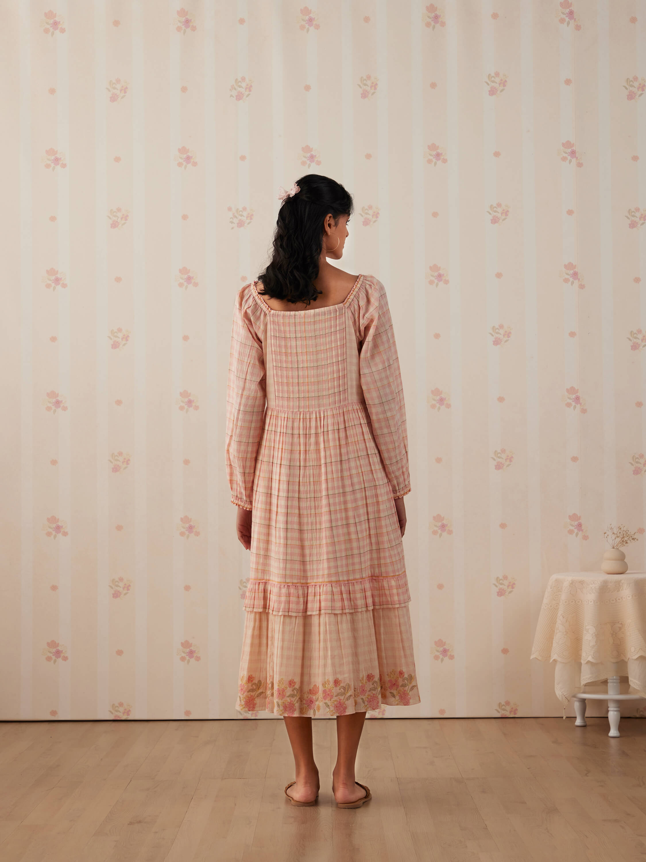 Anne Gingham Midi Dress - Image 5