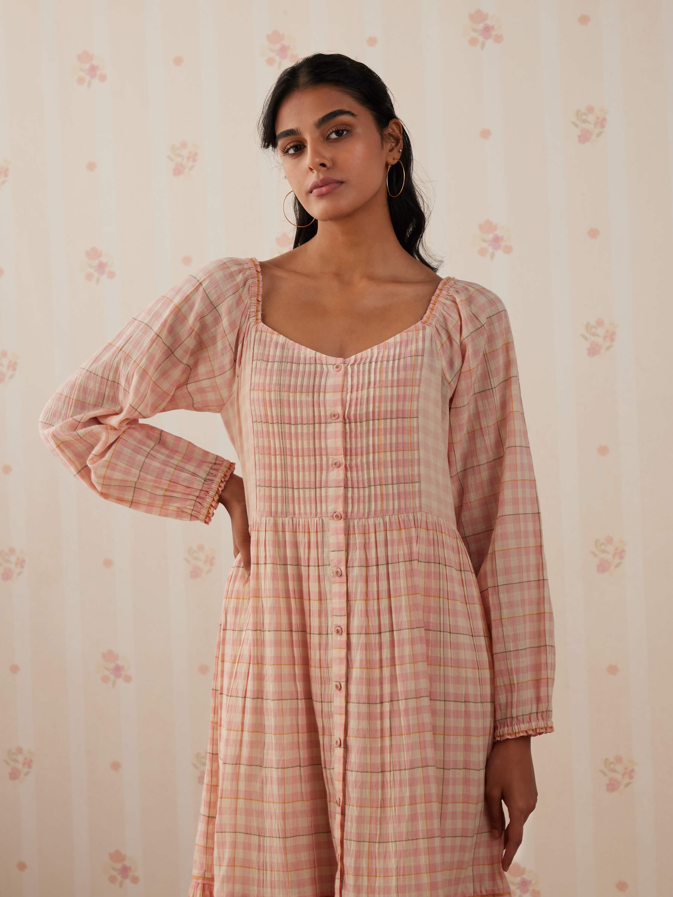 Anne Gingham Midi Dress - Image 2